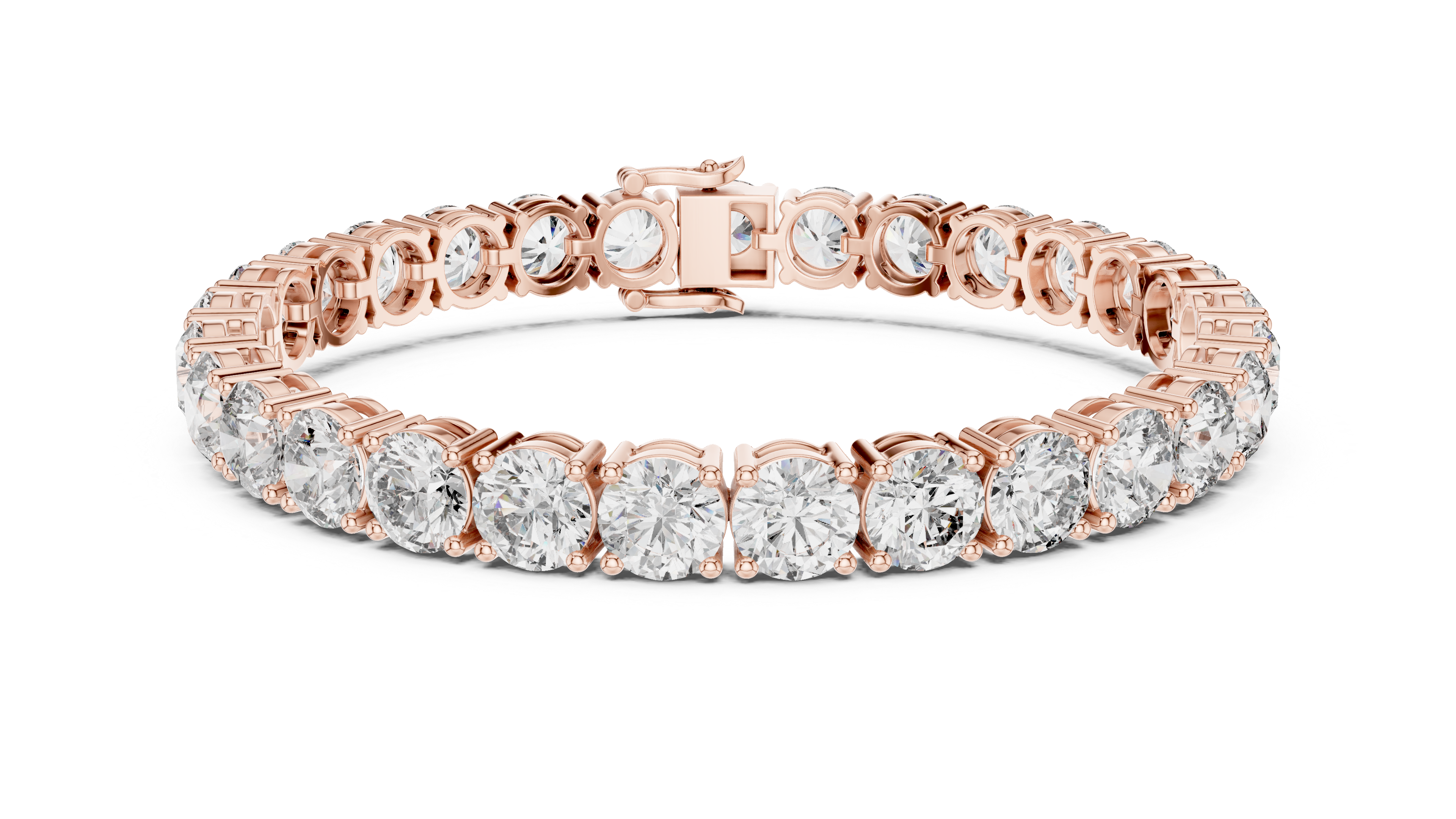 Classic Rose Gold Diamond Tennis Bracelet | Round Cut Full Eternity Design | Women’s Fine Jewelry