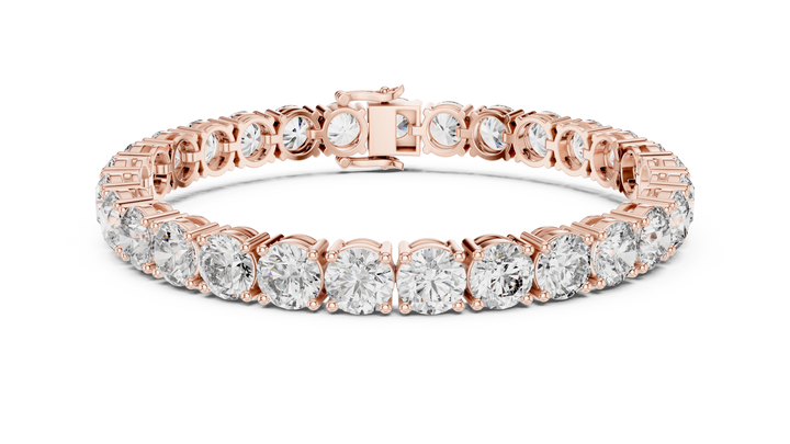 Classic Rose Gold Diamond Tennis Bracelet | Round Cut Full Eternity Design | Women’s Fine Jewelry