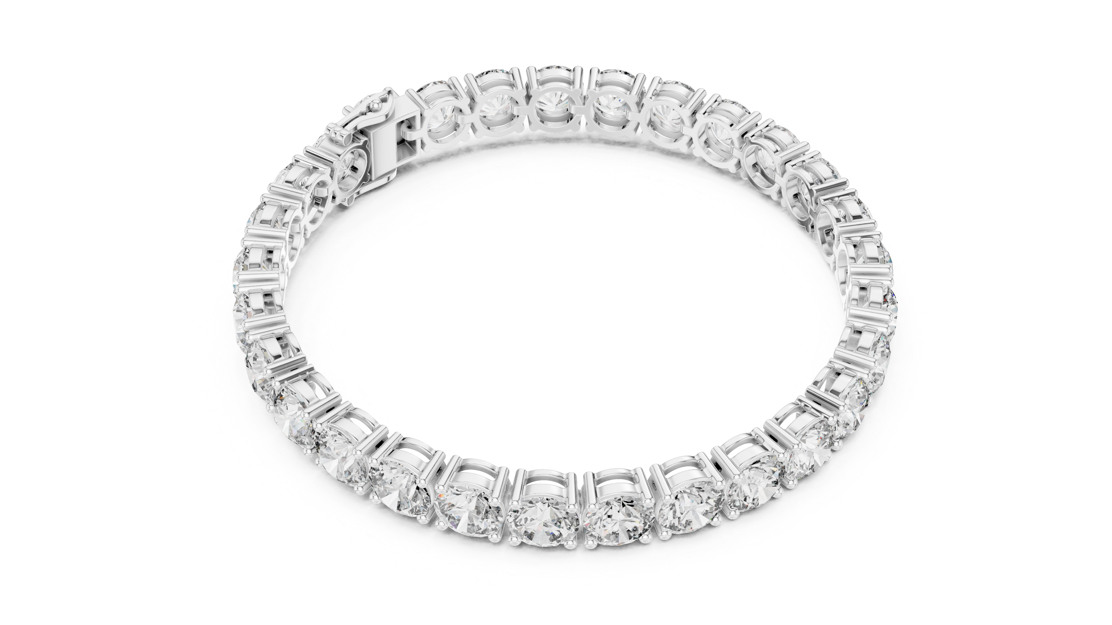 Classic Rose Gold Diamond Tennis Bracelet | Round Cut Full Eternity Design | Women’s Fine Jewelry