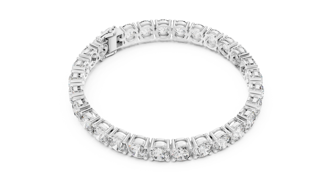 Classic Rose Gold Diamond Tennis Bracelet | Round Cut Full Eternity Design | Women’s Fine Jewelry