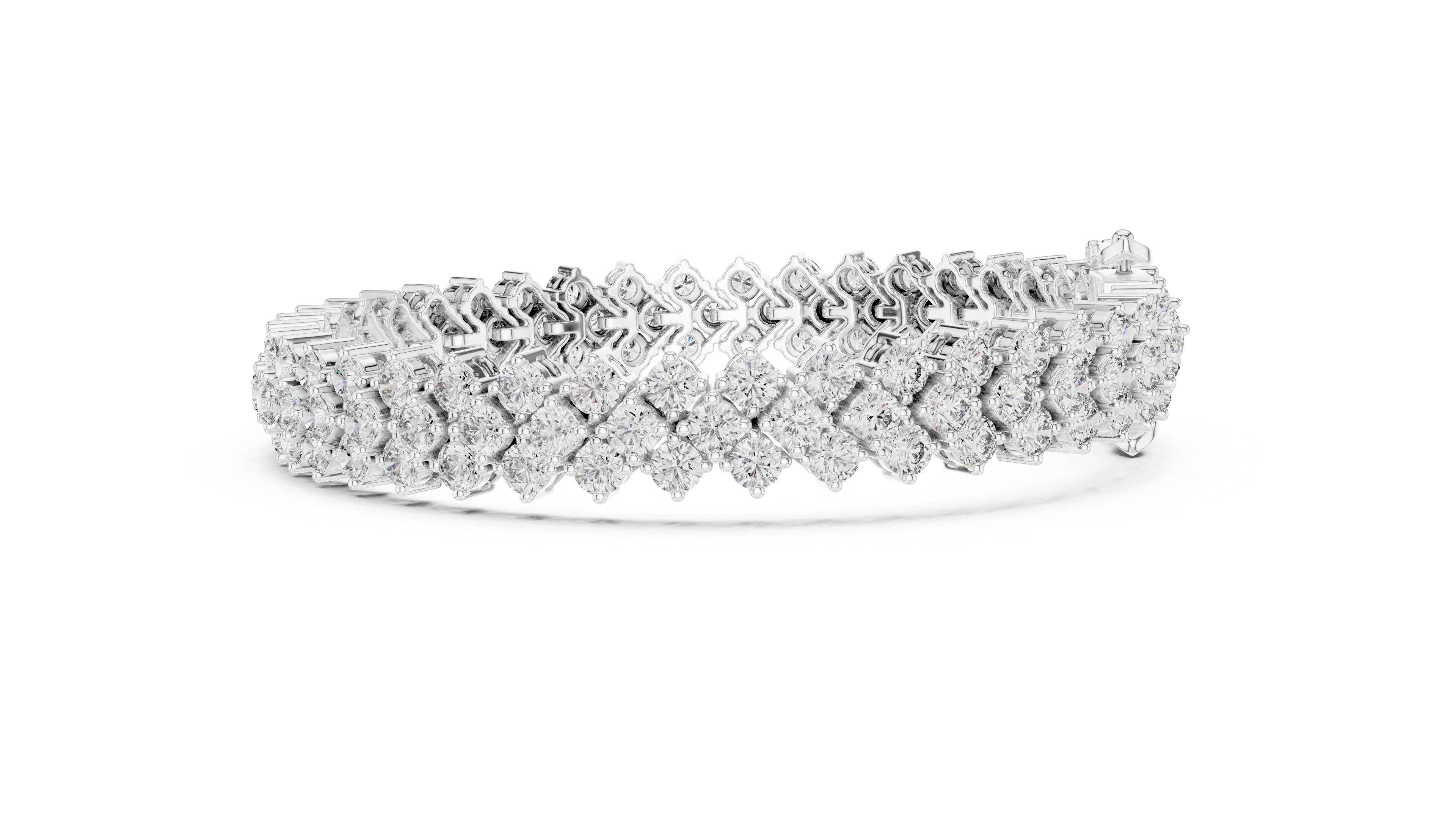 Designer Diamond Bracelet in Rose Gold | Round Cut Tennis Style | Fine Jewelry Gift for Her