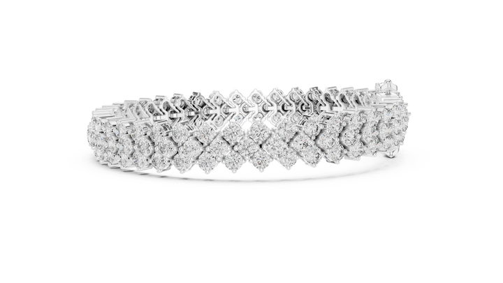 Designer Diamond Bracelet in Rose Gold | Round Cut Tennis Style | Fine Jewelry Gift for Her