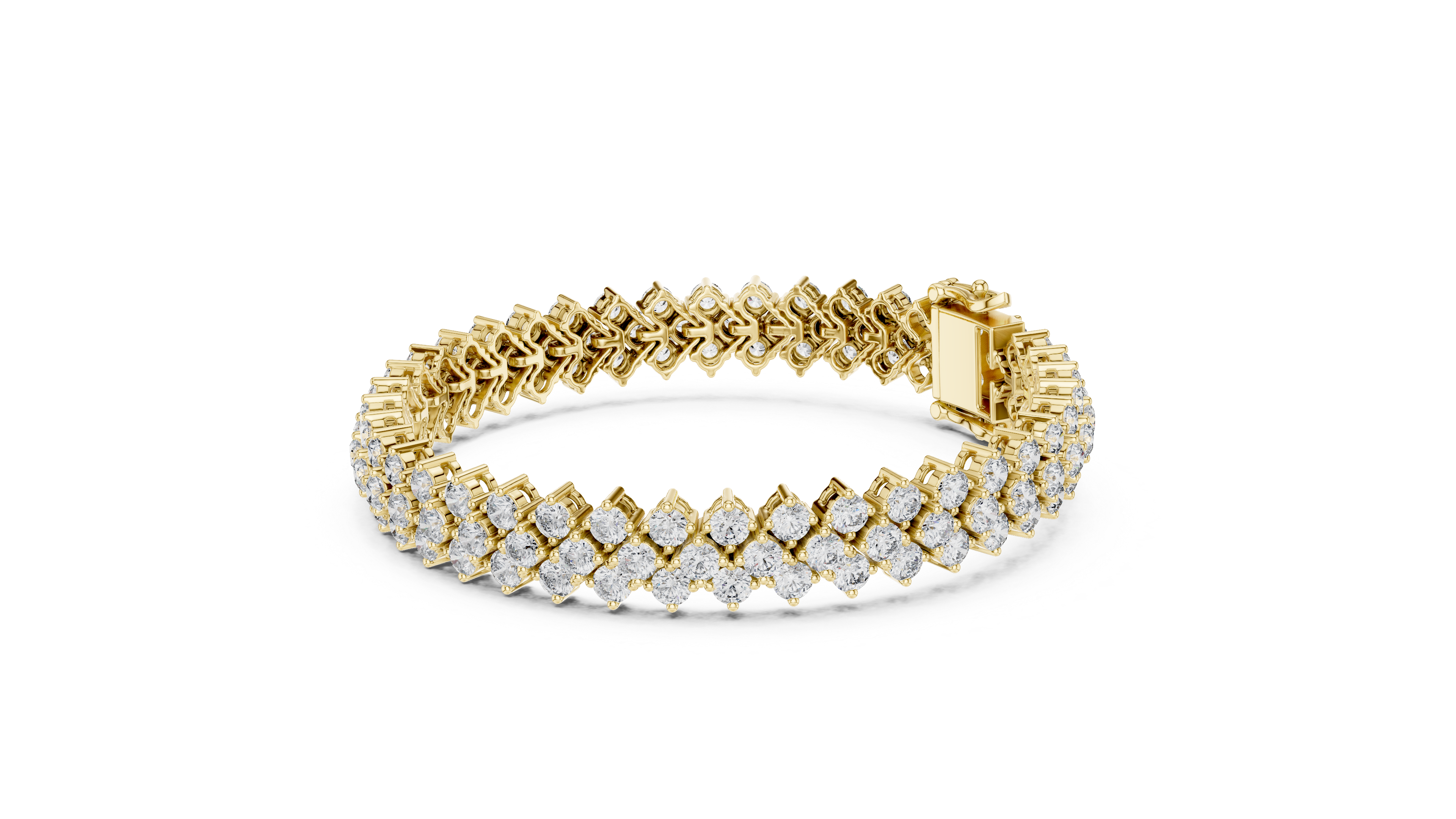 Designer Diamond Bracelet in Rose Gold | Round Cut Tennis Style | Fine Jewelry Gift for Her