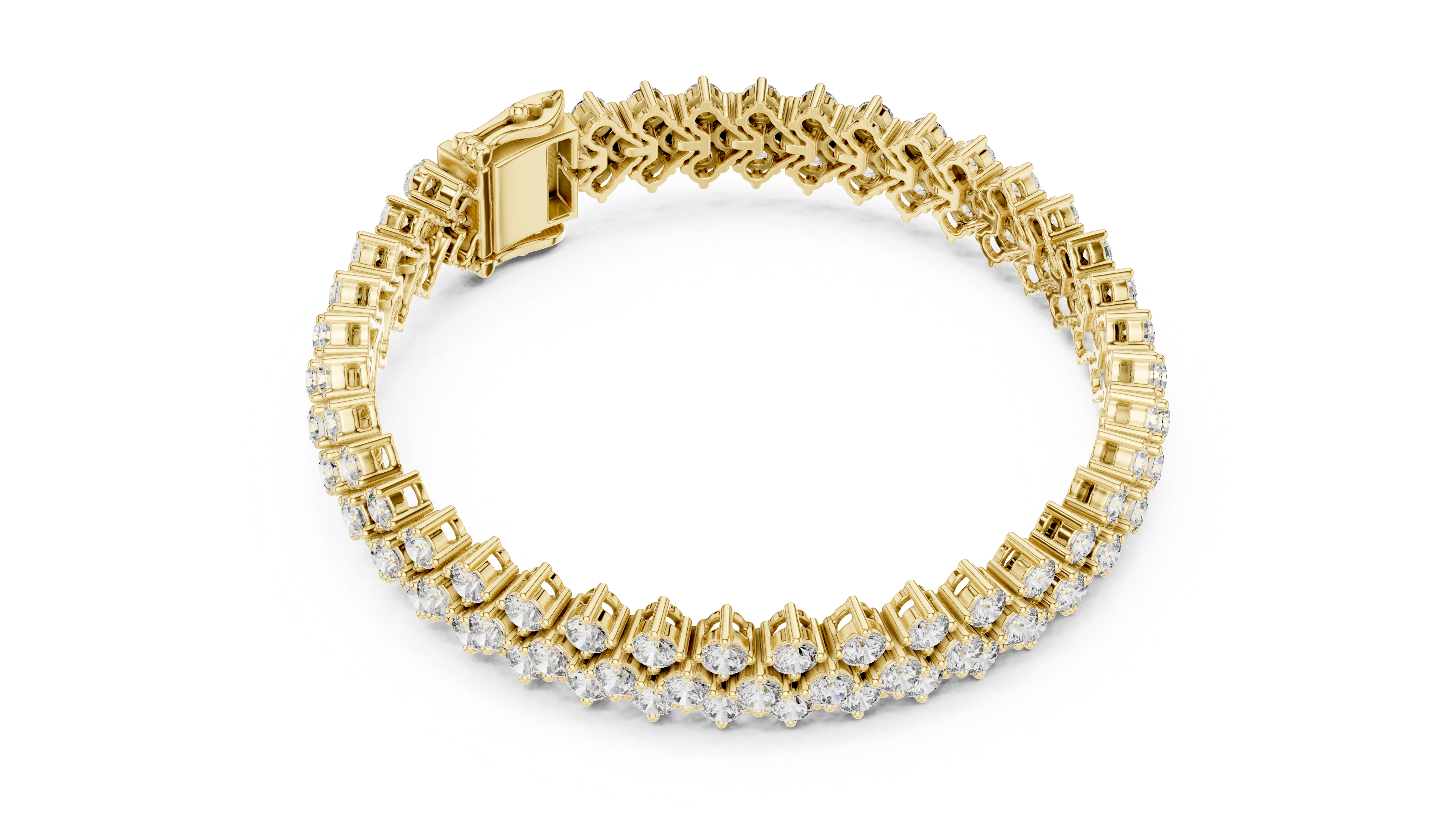 Designer Diamond Bracelet in Rose Gold | Round Cut Tennis Style | Fine Jewelry Gift for Her