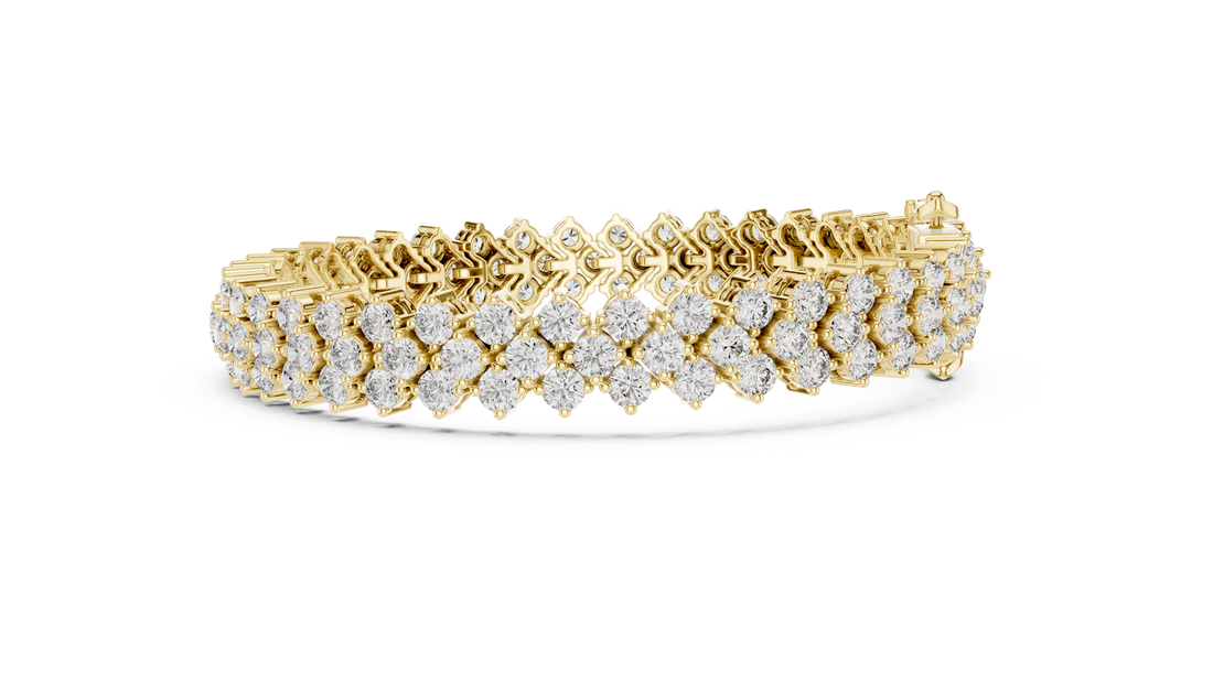 Designer Diamond Bracelet in Rose Gold | Round Cut Tennis Style | Fine Jewelry Gift for Her