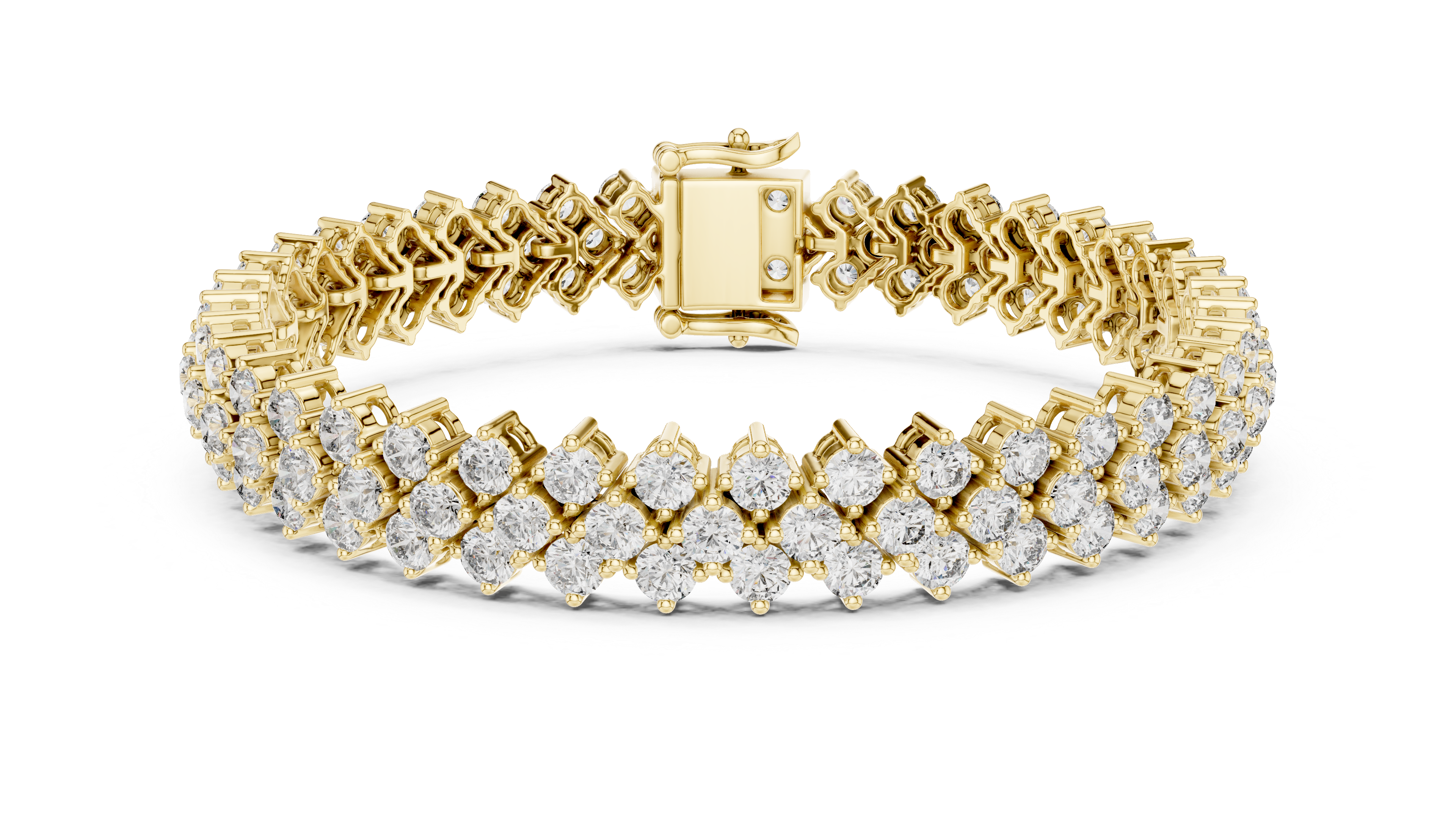 Designer Diamond Bracelet in Rose Gold | Round Cut Tennis Style | Fine Jewelry Gift for Her