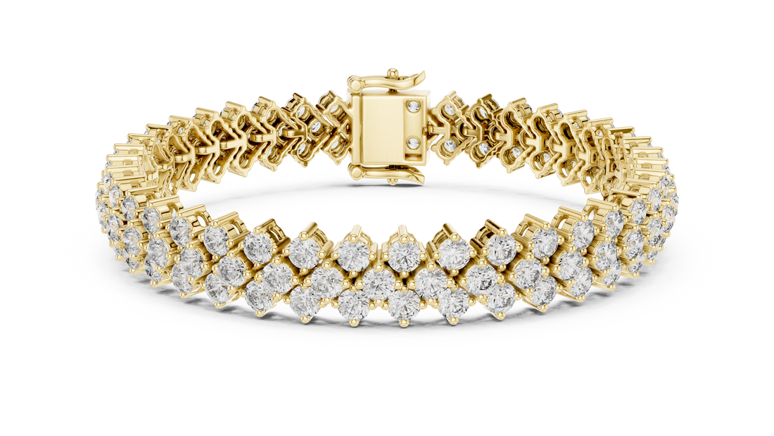 Designer Diamond Bracelet in Rose Gold | Round Cut Tennis Style | Fine Jewelry Gift for Her