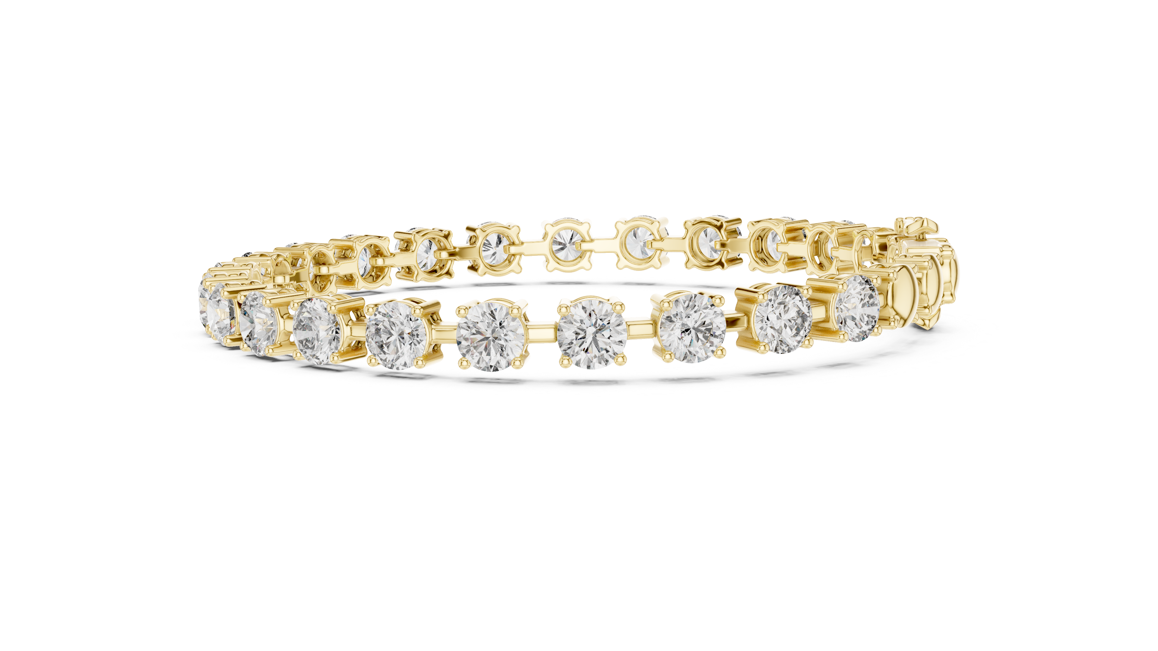Round Cut Full Eternity Design for Women | Modern Classic Diamond Tennis Bracelet in Rose Gold