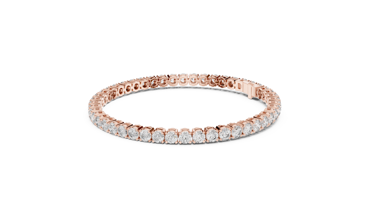 Elegant Full Tennis Bracelet for Women | Luxury Round Cut Diamond Tennis Bracelet in Wh1ite Gold