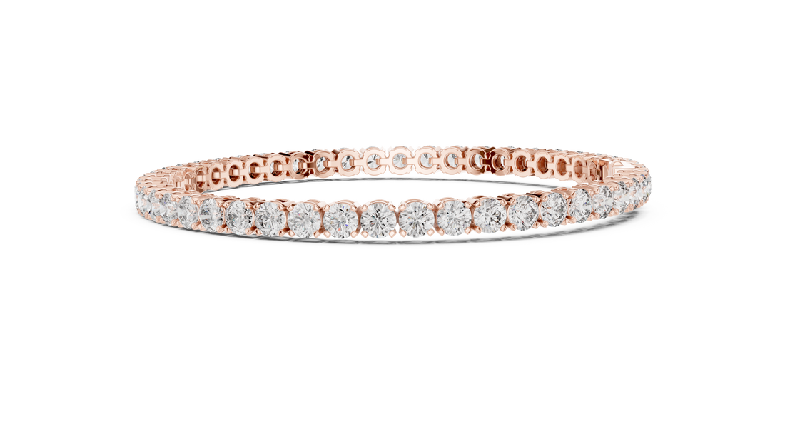 Elegant Full Tennis Bracelet for Women | Luxury Round Cut Diamond Tennis Bracelet in Wh1ite Gold
