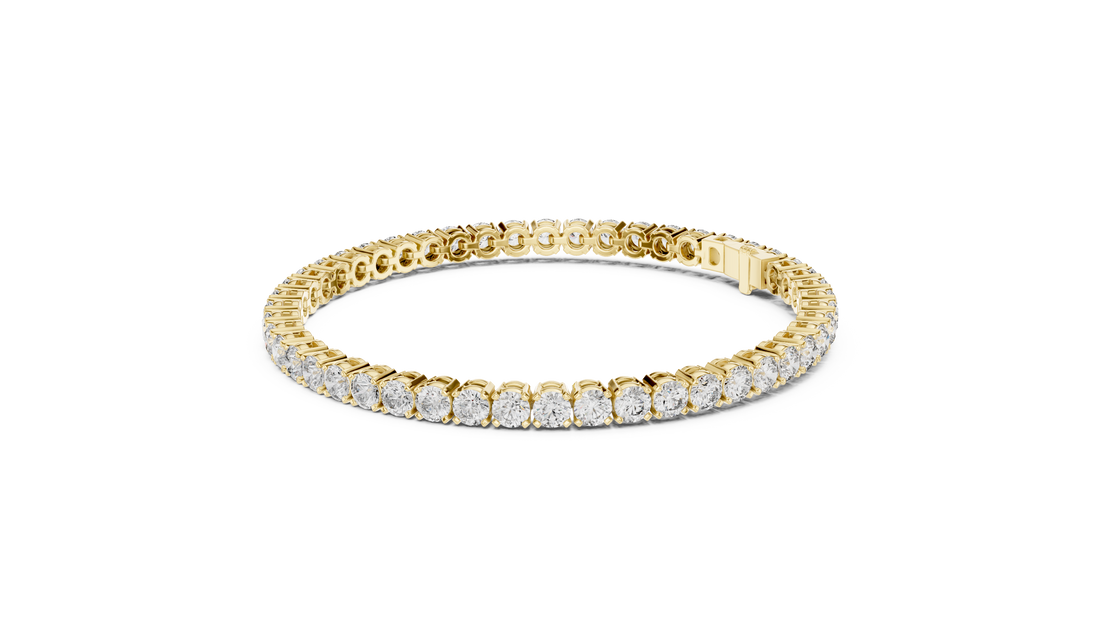 Elegant Full Tennis Bracelet for Women | Luxury Round Cut Diamond Tennis Bracelet in Wh1ite Gold