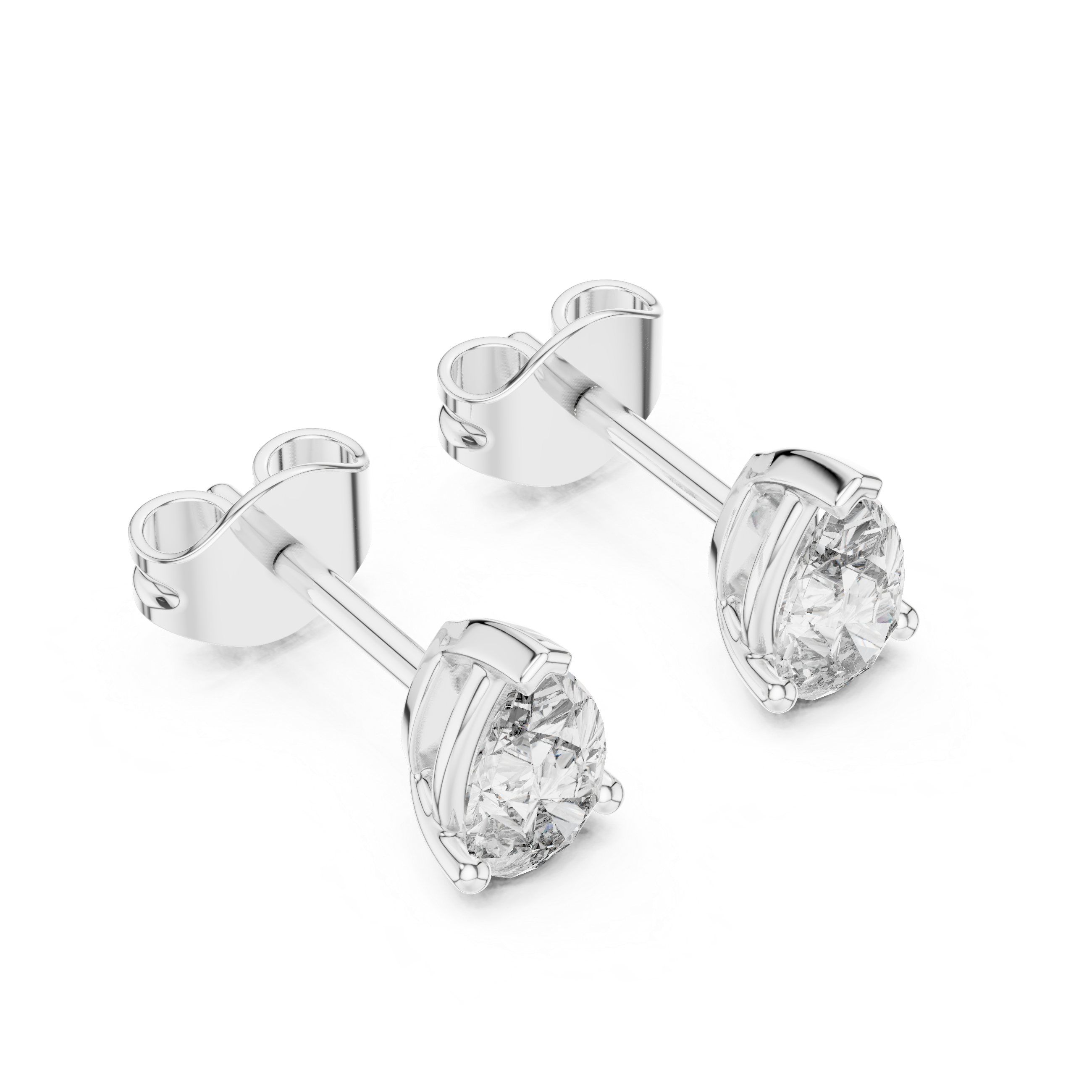 Chic Pear Cut Diamond Earrings with Prong Setting – Luxury Studs for Modern & Timeless Style