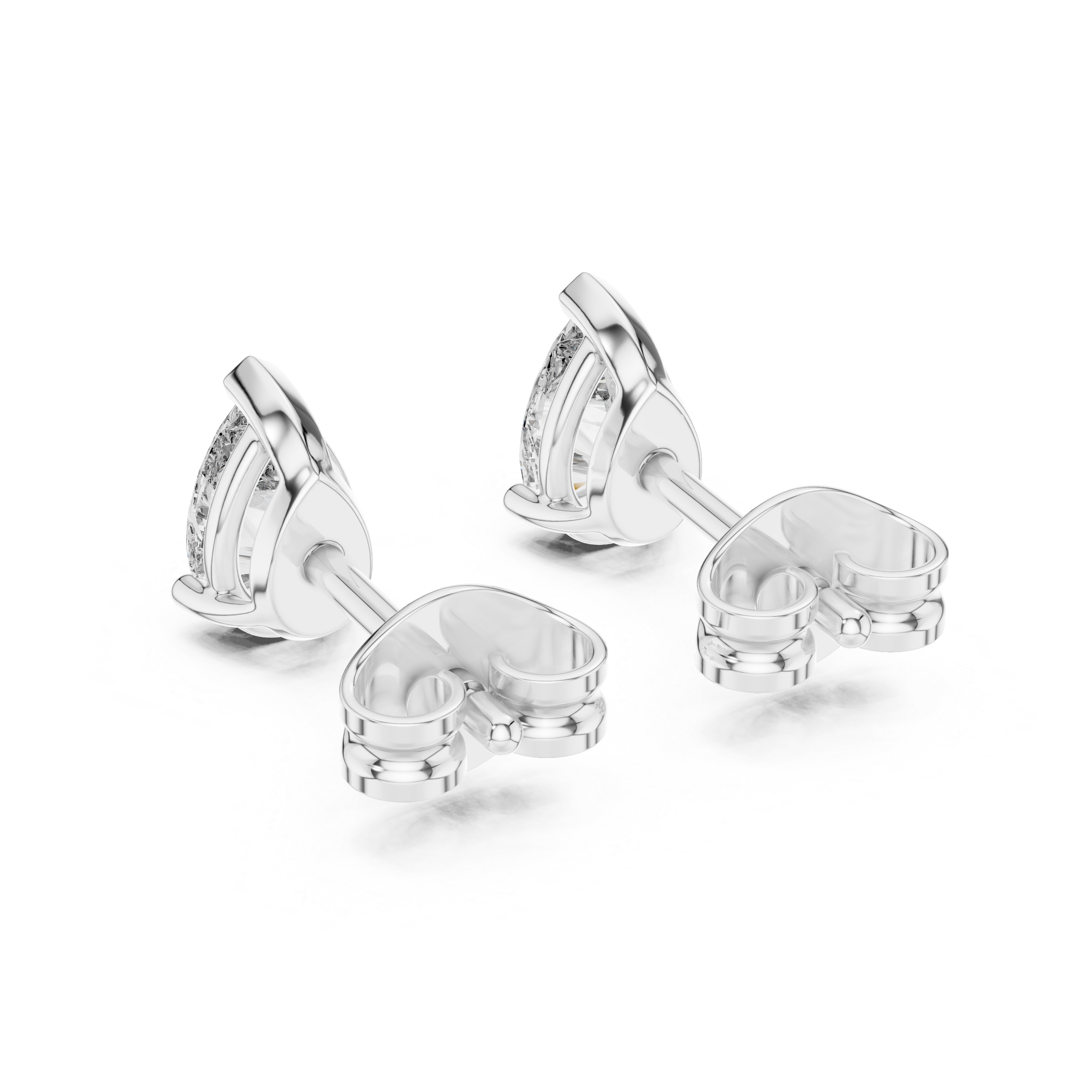 Chic Pear Cut Diamond Earrings with Prong Setting – Luxury Studs for Modern & Timeless Style