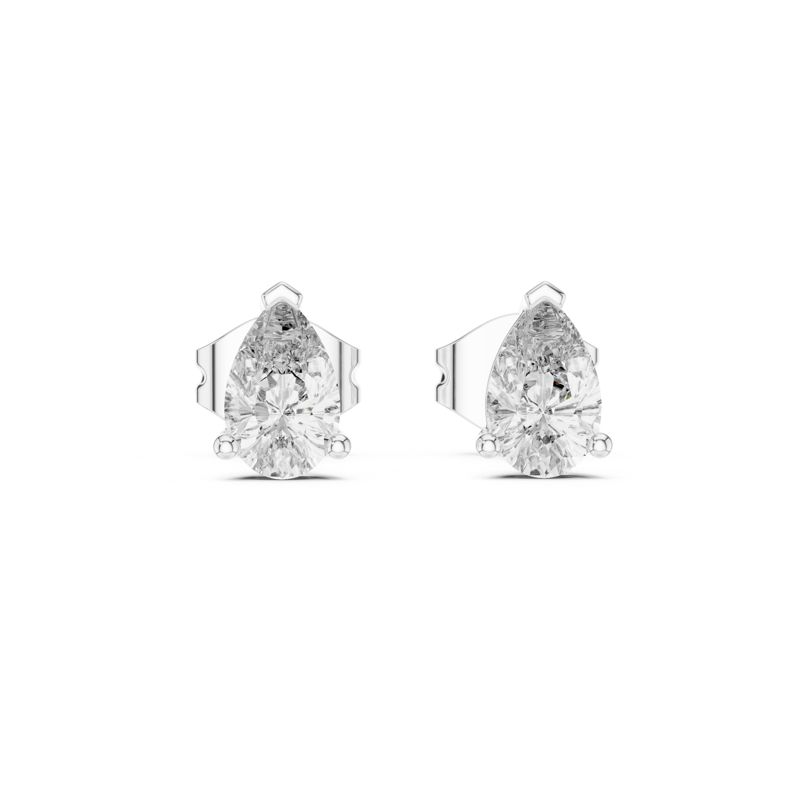 Chic Pear Cut Diamond Earrings with Prong Setting – Luxury Studs for Modern & Timeless Style