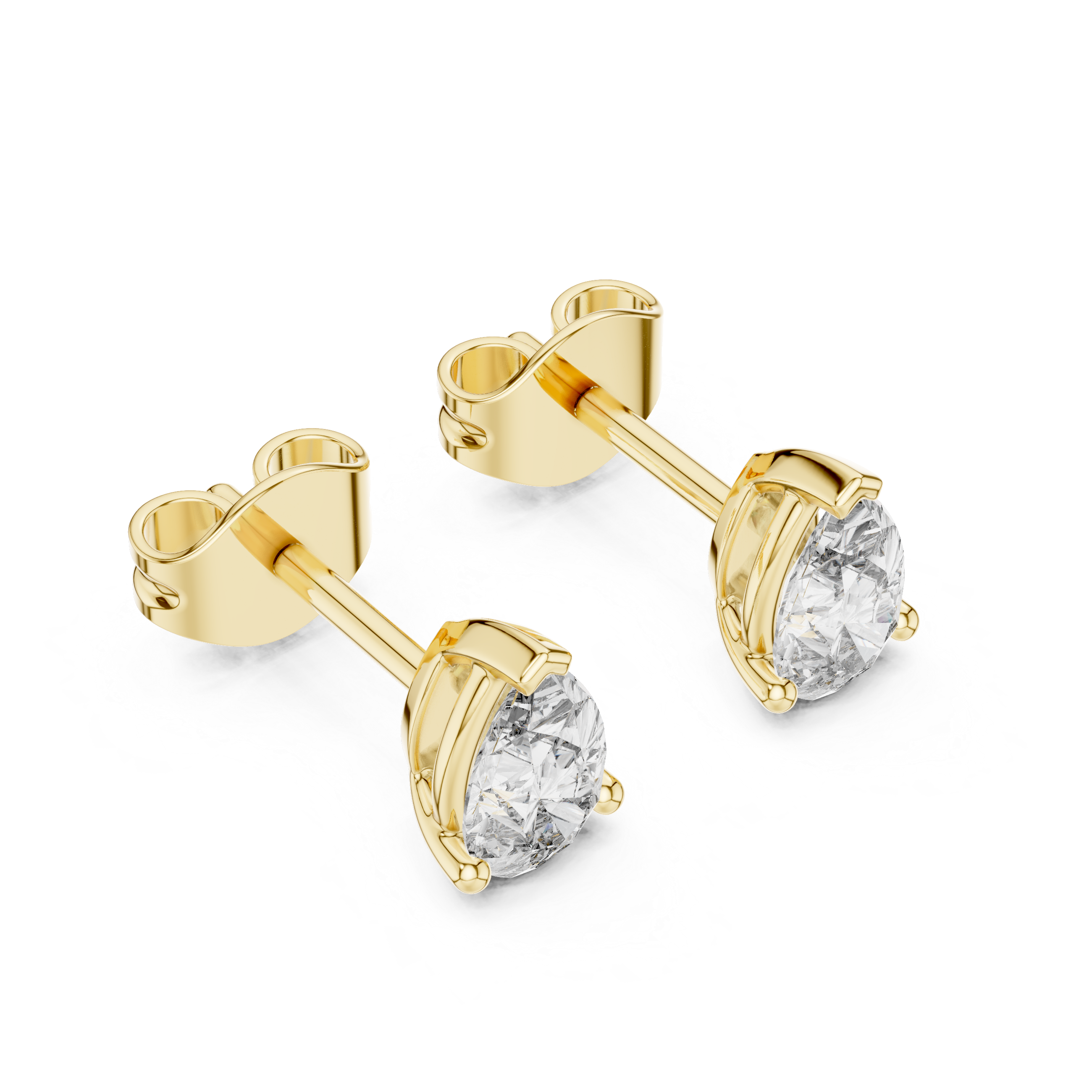 Chic Pear Cut Diamond Earrings with Prong Setting – Luxury Studs for Modern & Timeless Style