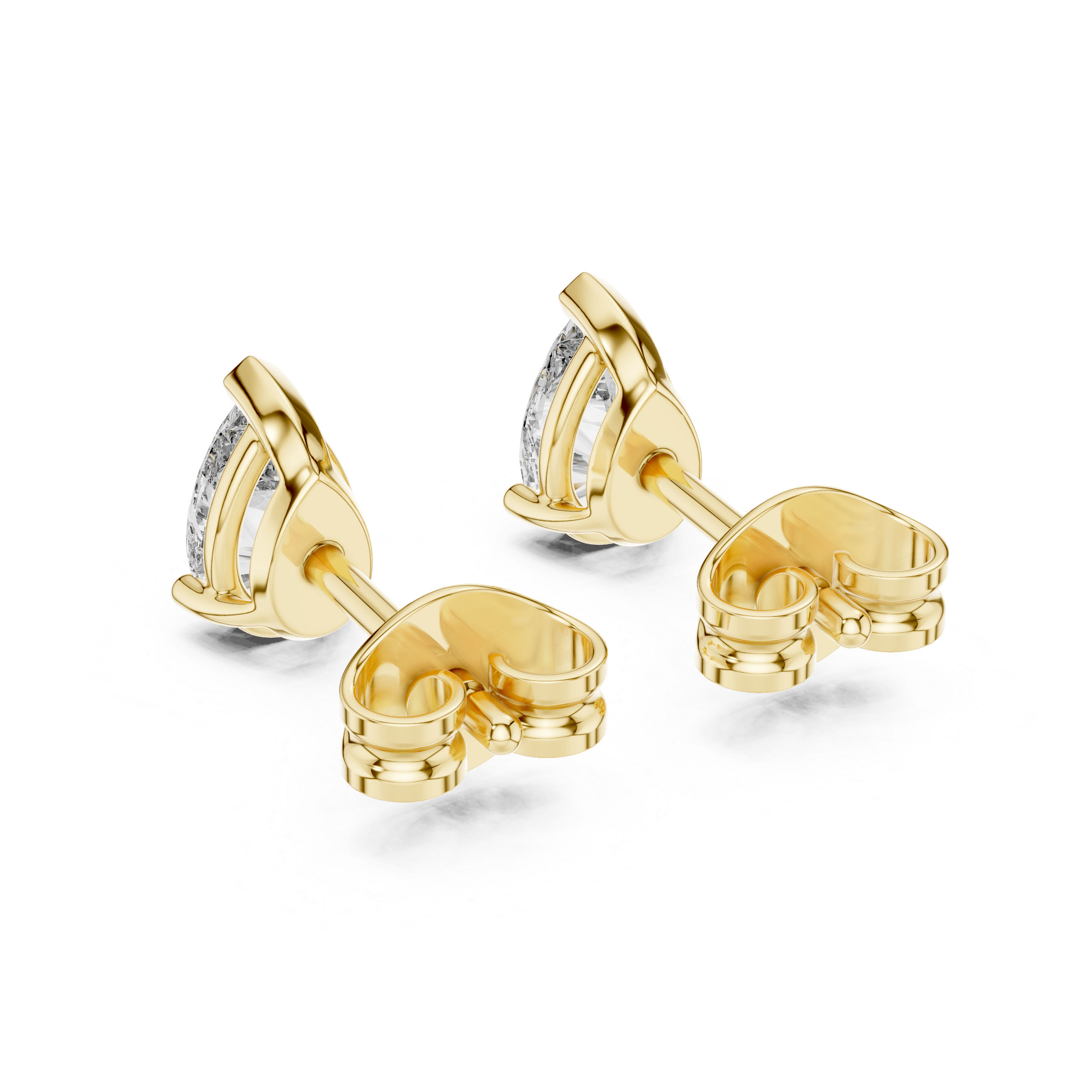 Chic Pear Cut Diamond Earrings with Prong Setting – Luxury Studs for Modern & Timeless Style