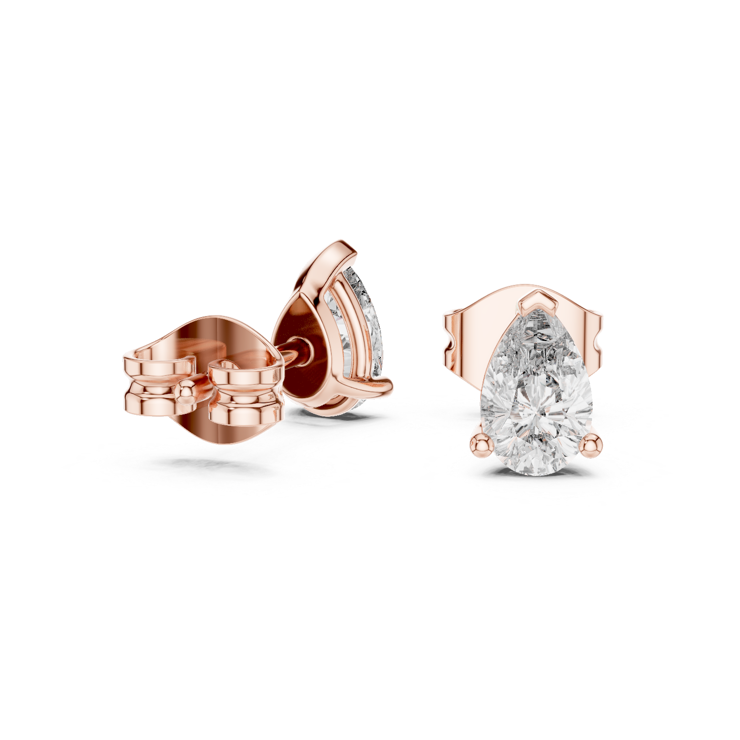 Chic Pear Cut Diamond Earrings with Prong Setting – Luxury Studs for Modern & Timeless Style