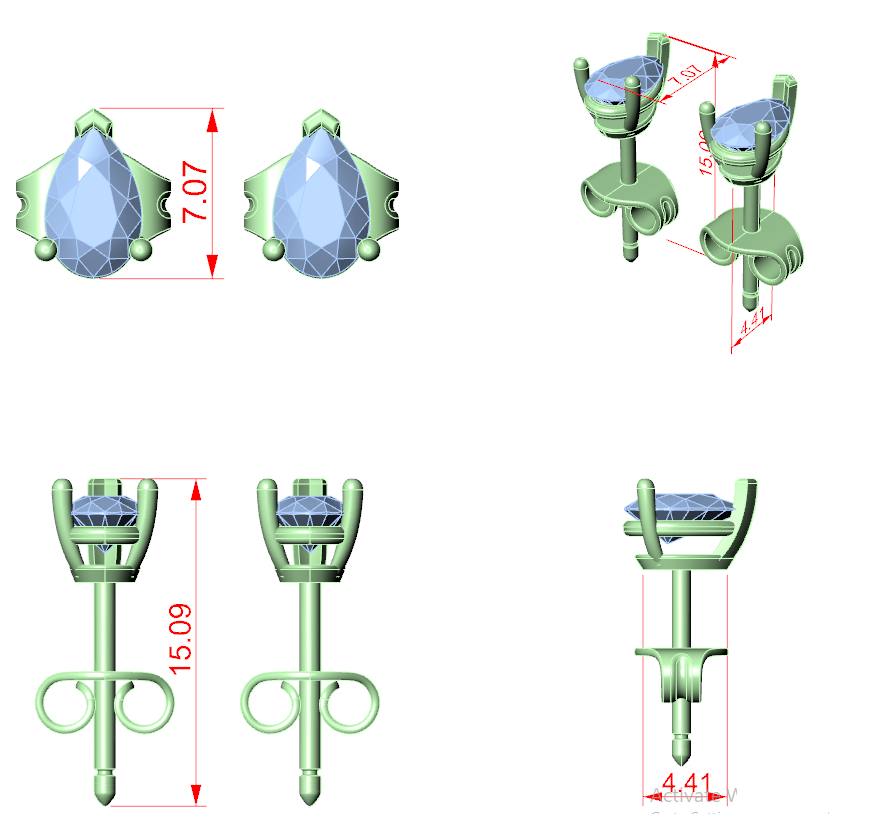 Chic Pear Cut Diamond Earrings with Prong Setting – Luxury Studs for Modern & Timeless Style