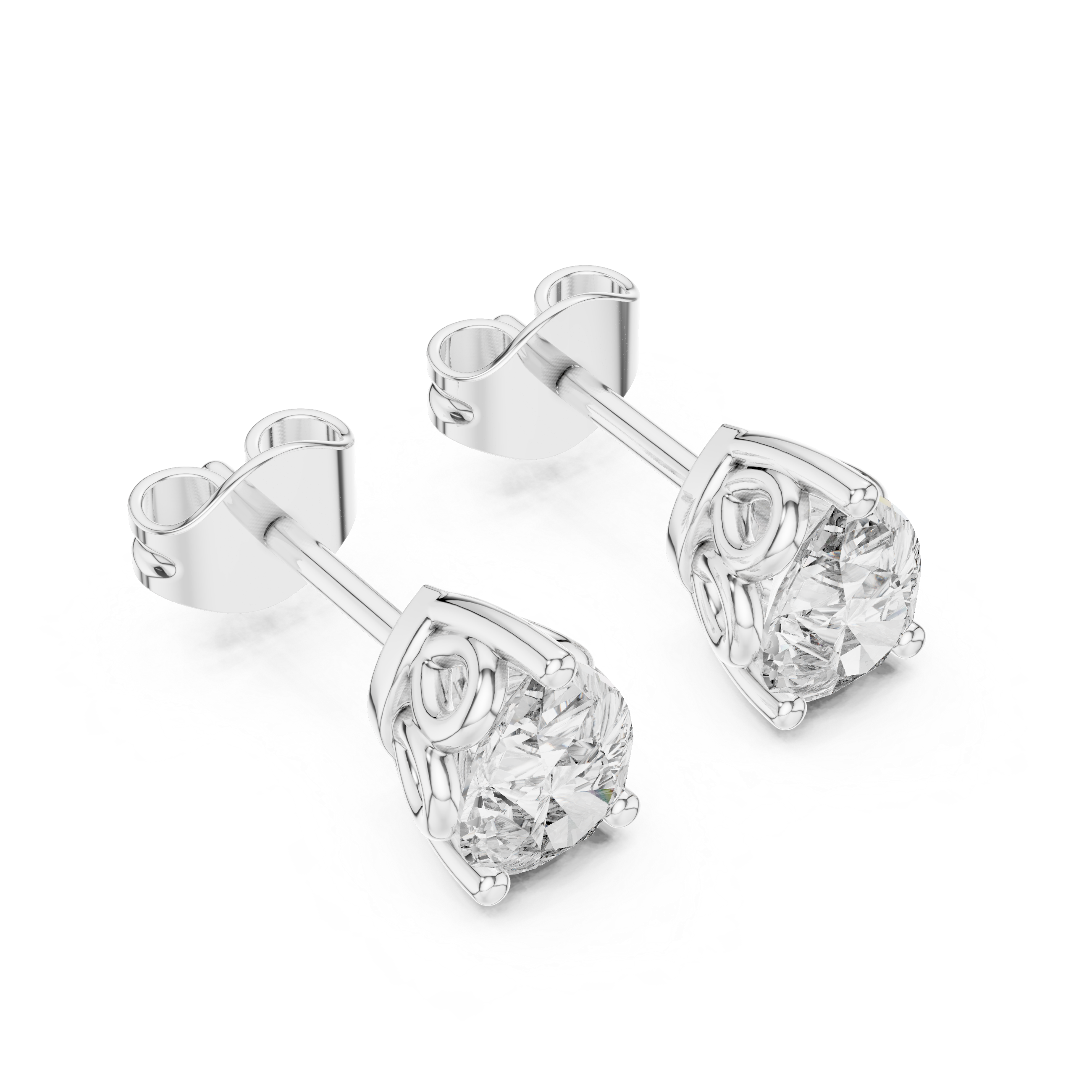 High-End Pear Diamond Stud Earrings – Rose Gold Classic Design for Special Occasions & Daily Wear