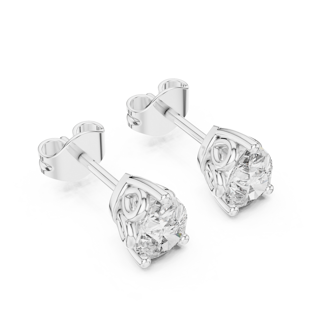 High-End Pear Diamond Stud Earrings – Rose Gold Classic Design for Special Occasions & Daily Wear