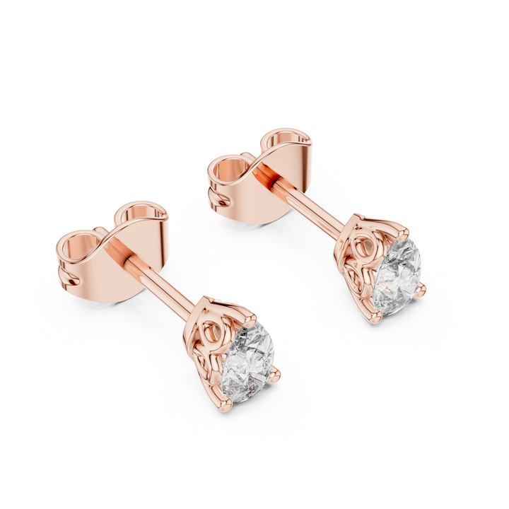 Elegant Pear Diamond Earrings – Designer Studs with Brilliant Center Stone and Micro Pavé Surround
