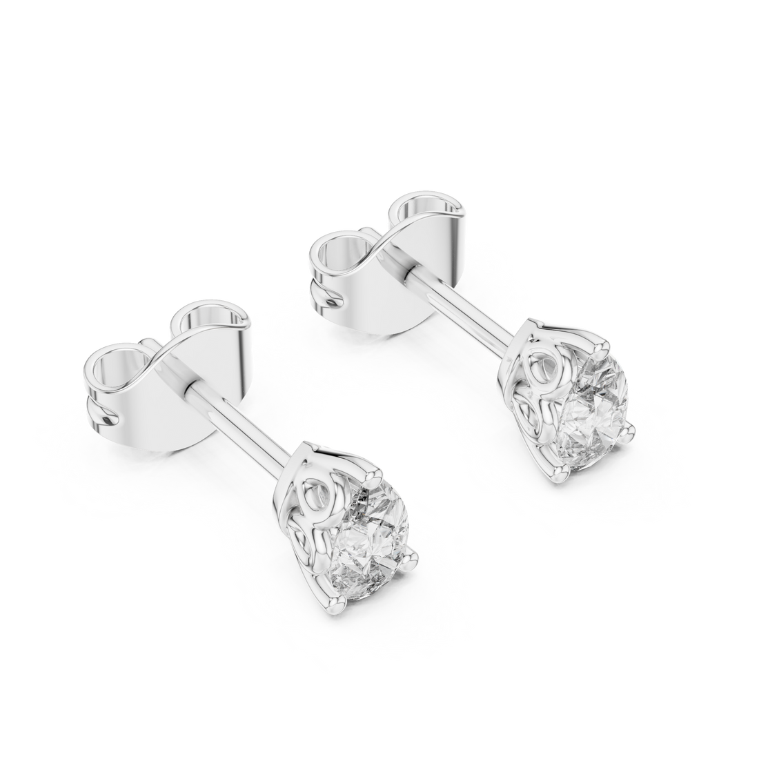 Elegant Pear Diamond Earrings – Designer Studs with Brilliant Center Stone and Micro Pavé Surround