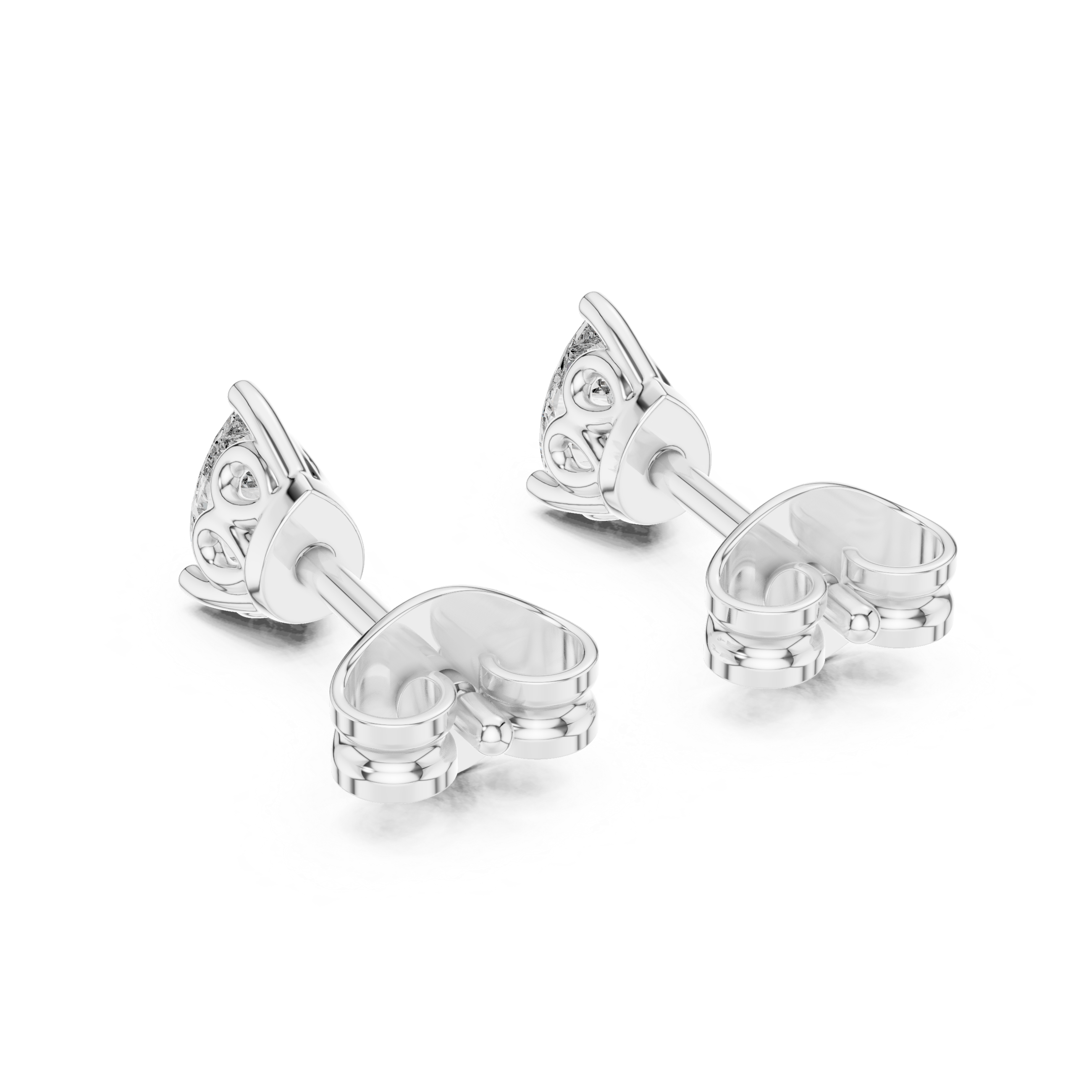 Elegant Pear Diamond Earrings – Designer Studs with Brilliant Center Stone and Micro Pavé Surround