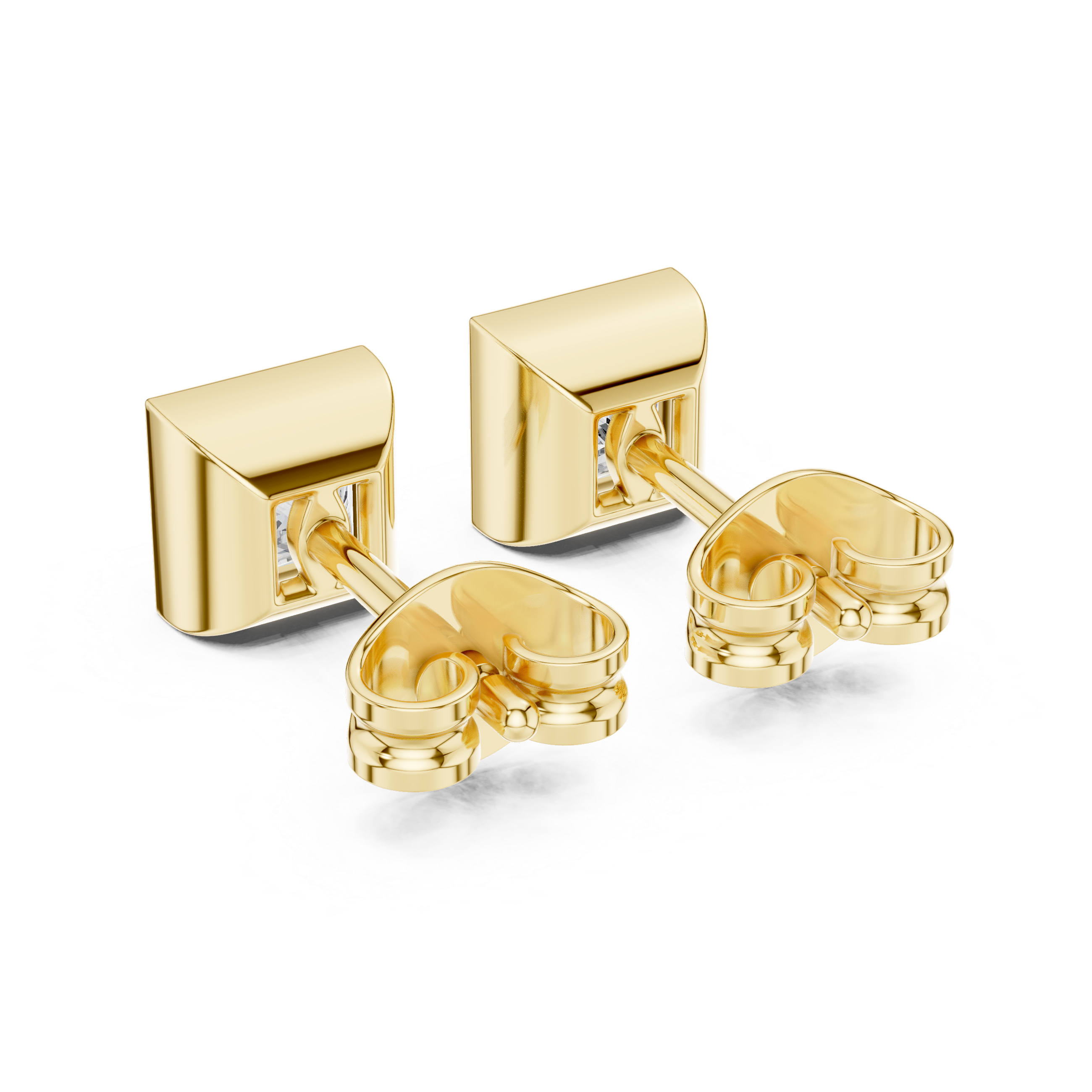 Premium Square Princess Cut Diamond Earrings – Timeless Geometric Fine Jewelry