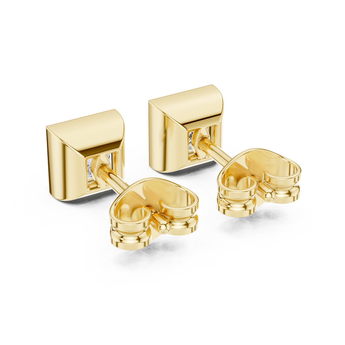 Premium Square Princess Cut Diamond Earrings – Timeless Geometric Fine Jewelry