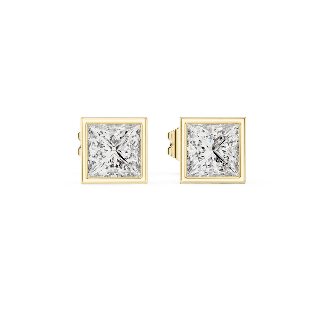Premium Square Princess Cut Diamond Earrings – Timeless Geometric Fine Jewelry