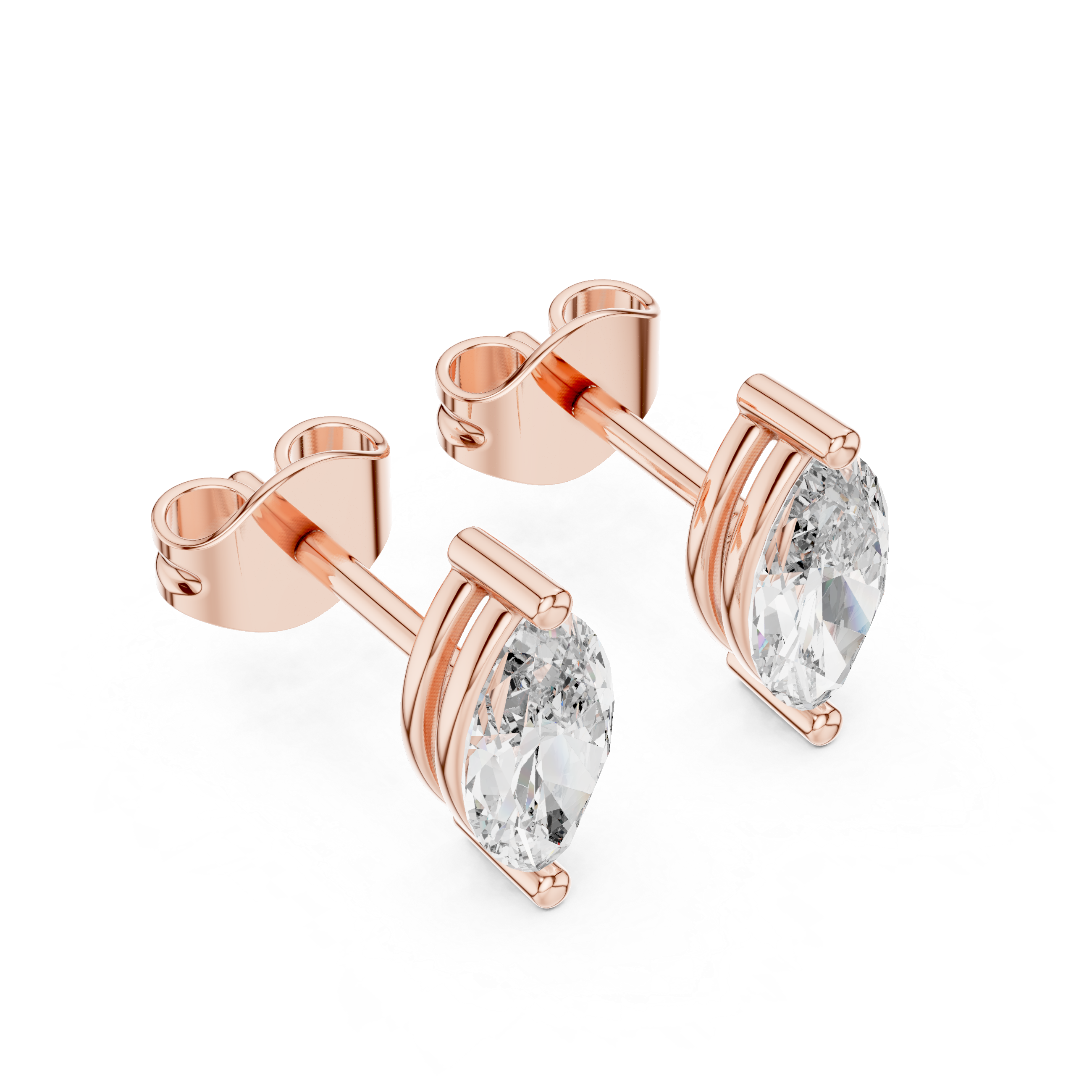 Marquise Diamond Daily Wear Stud Earrings For Women's