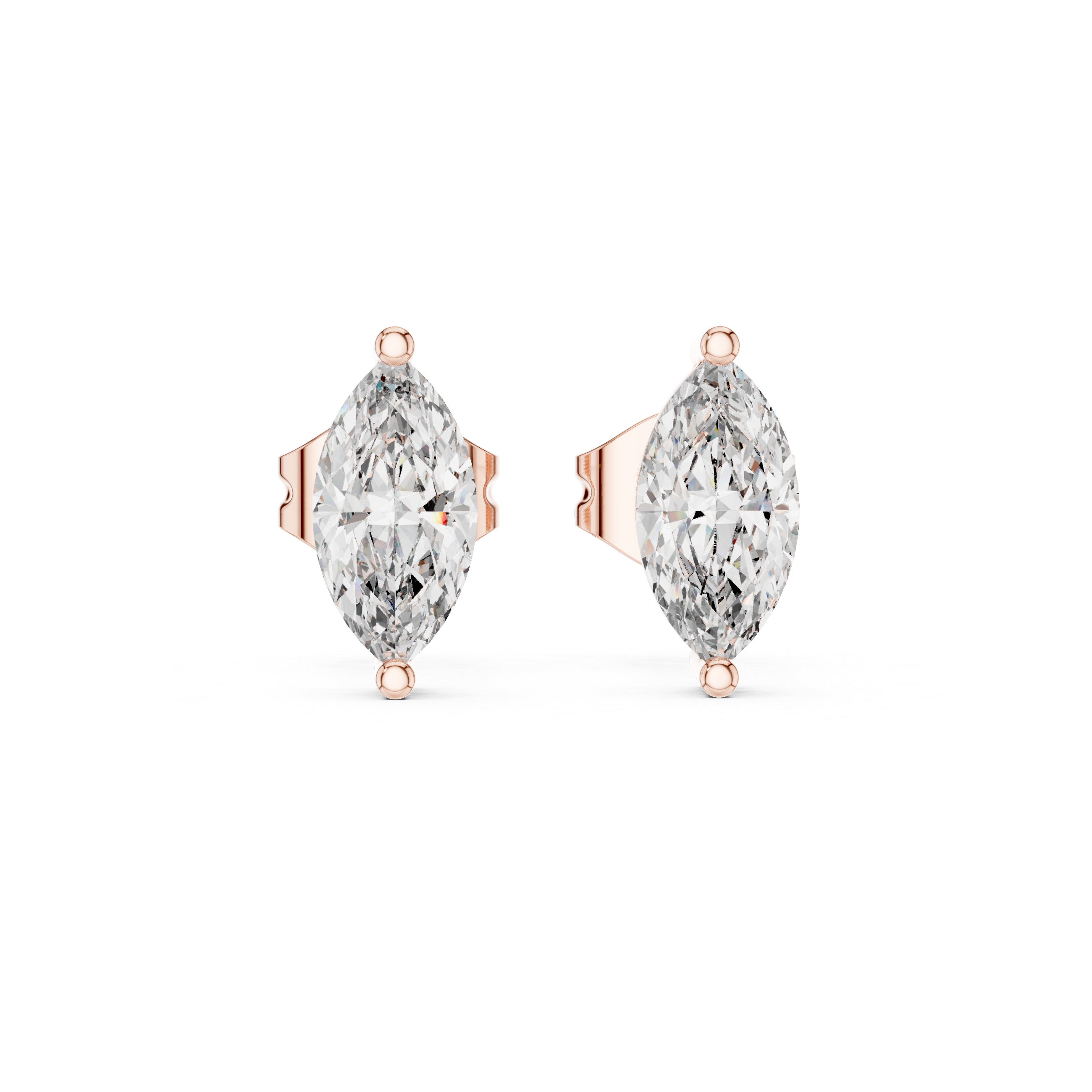 Marquise Diamond Daily Wear Stud Earrings For Women's