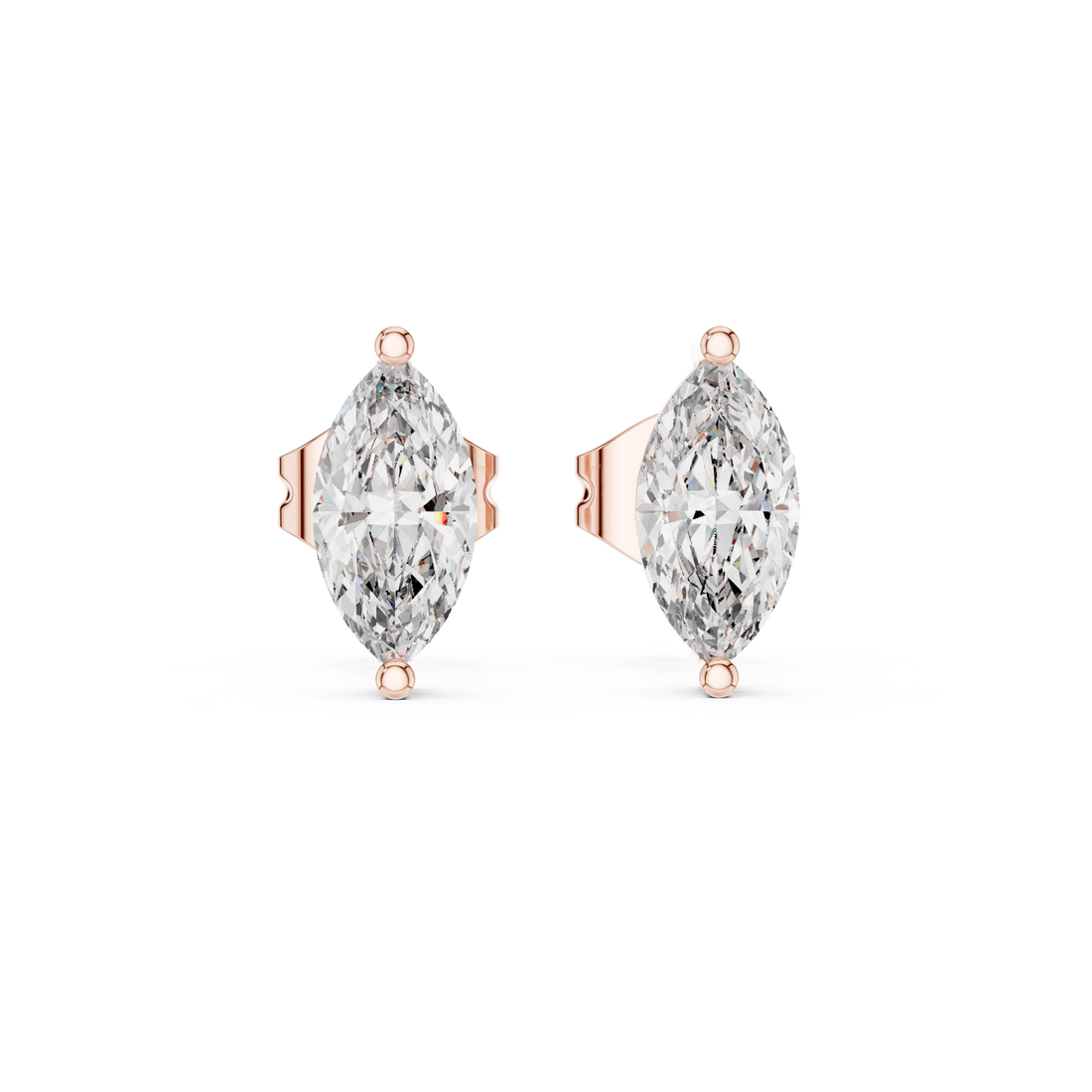 Marquise Diamond Daily Wear Stud Earrings For Women's