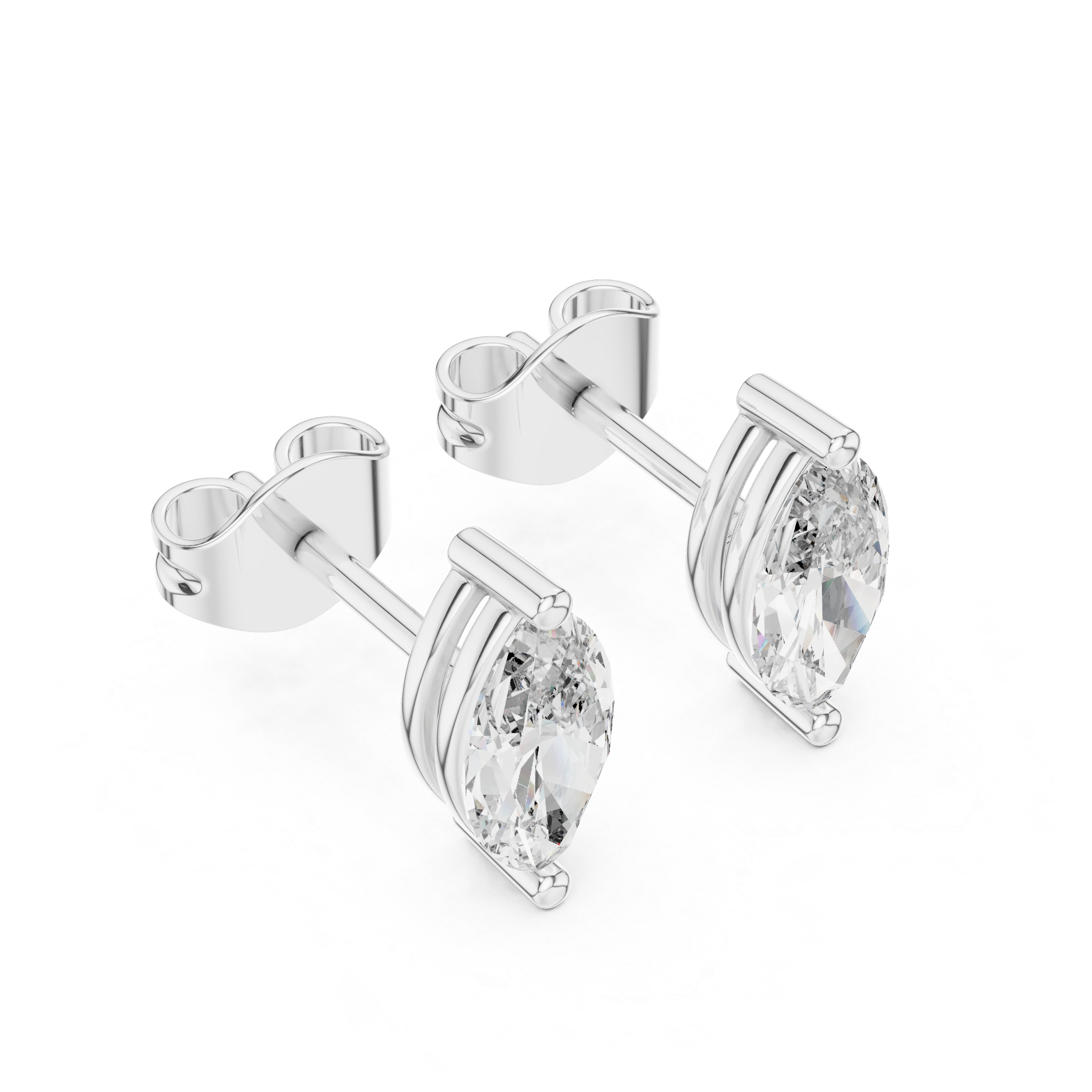 Marquise Diamond Daily Wear Stud Earrings For Women's