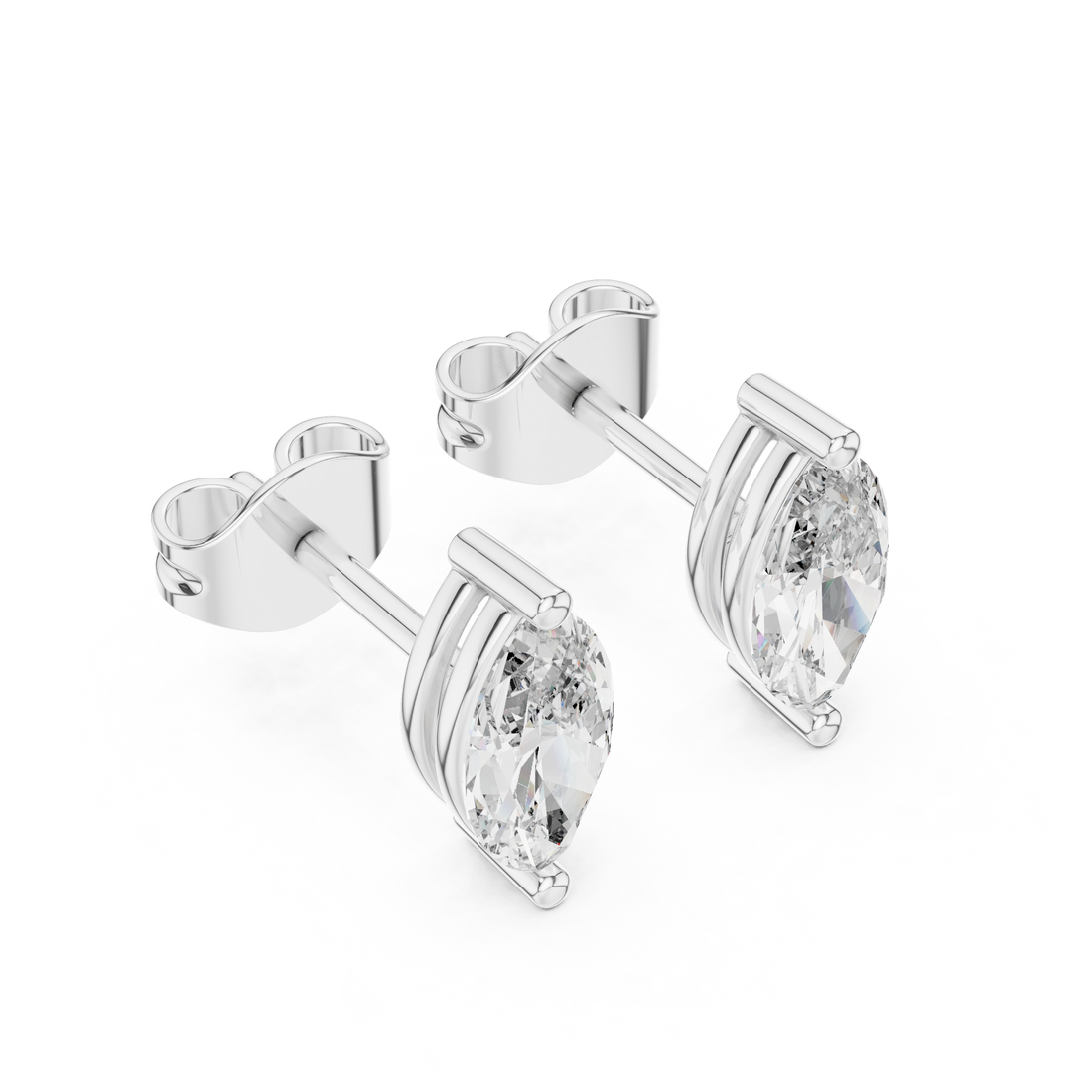Marquise Diamond Daily Wear Stud Earrings For Women's