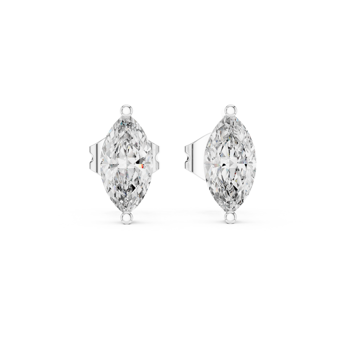 Marquise Diamond Daily Wear Stud Earrings For Women's