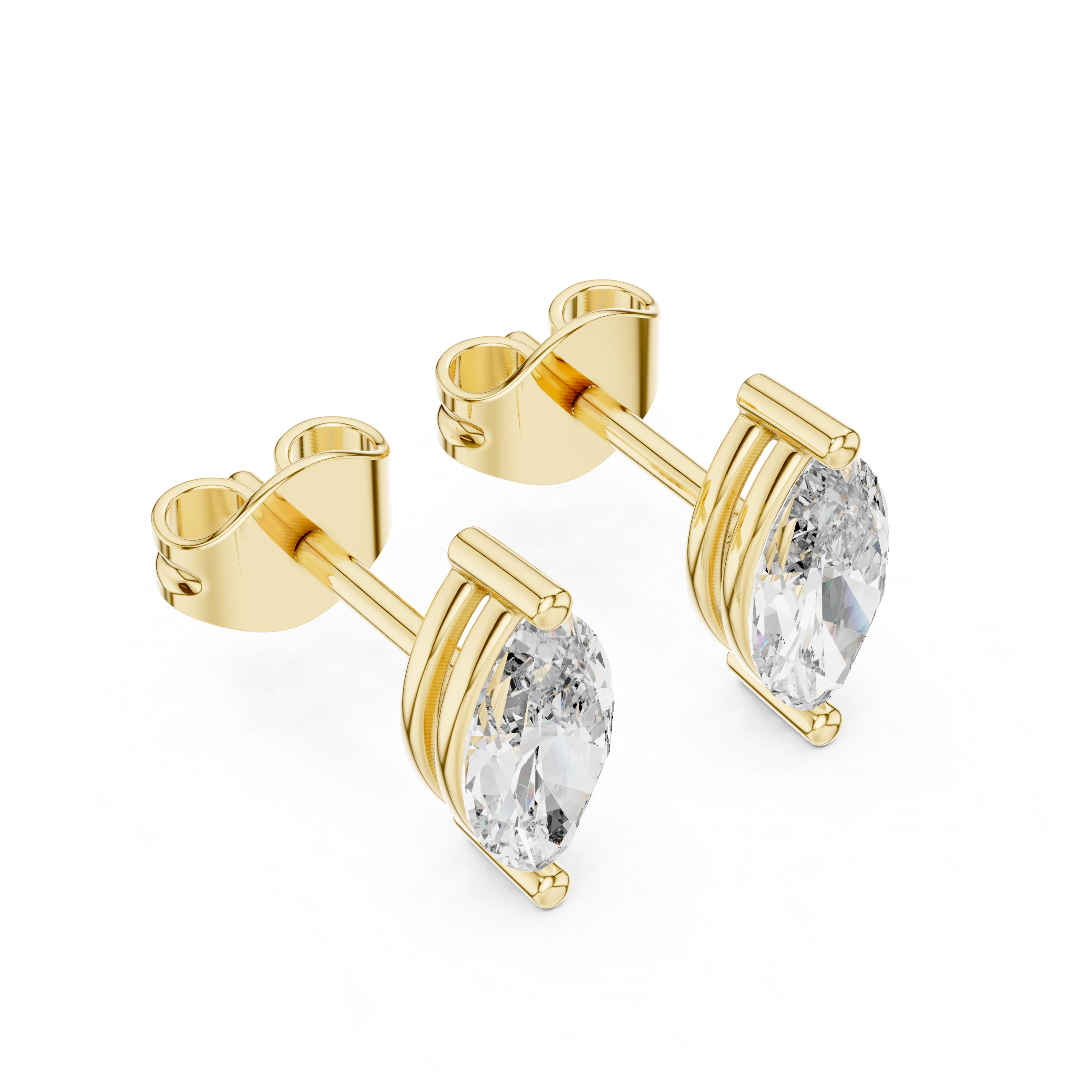Marquise Diamond Daily Wear Stud Earrings For Women's