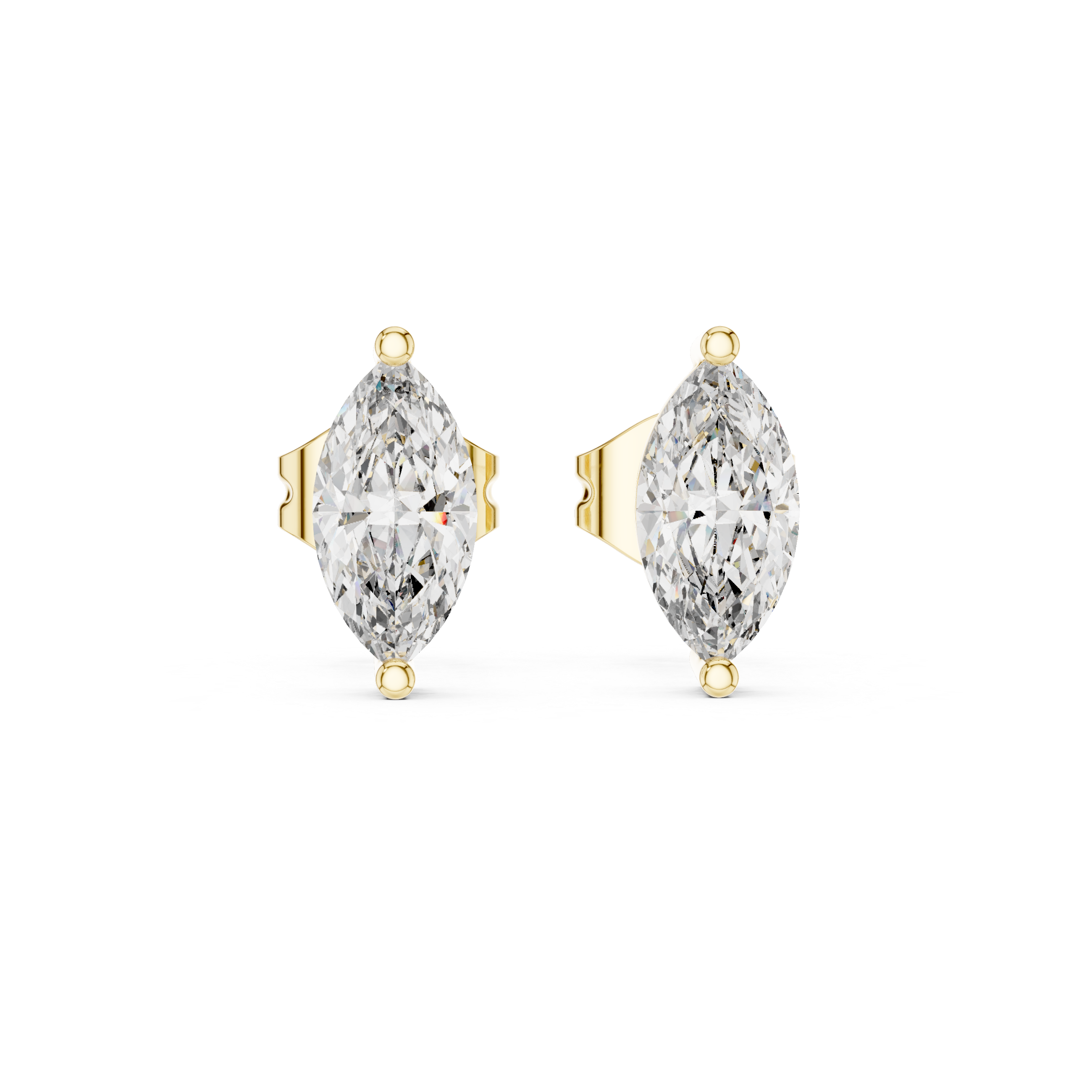 Marquise Diamond Daily Wear Stud Earrings For Women's