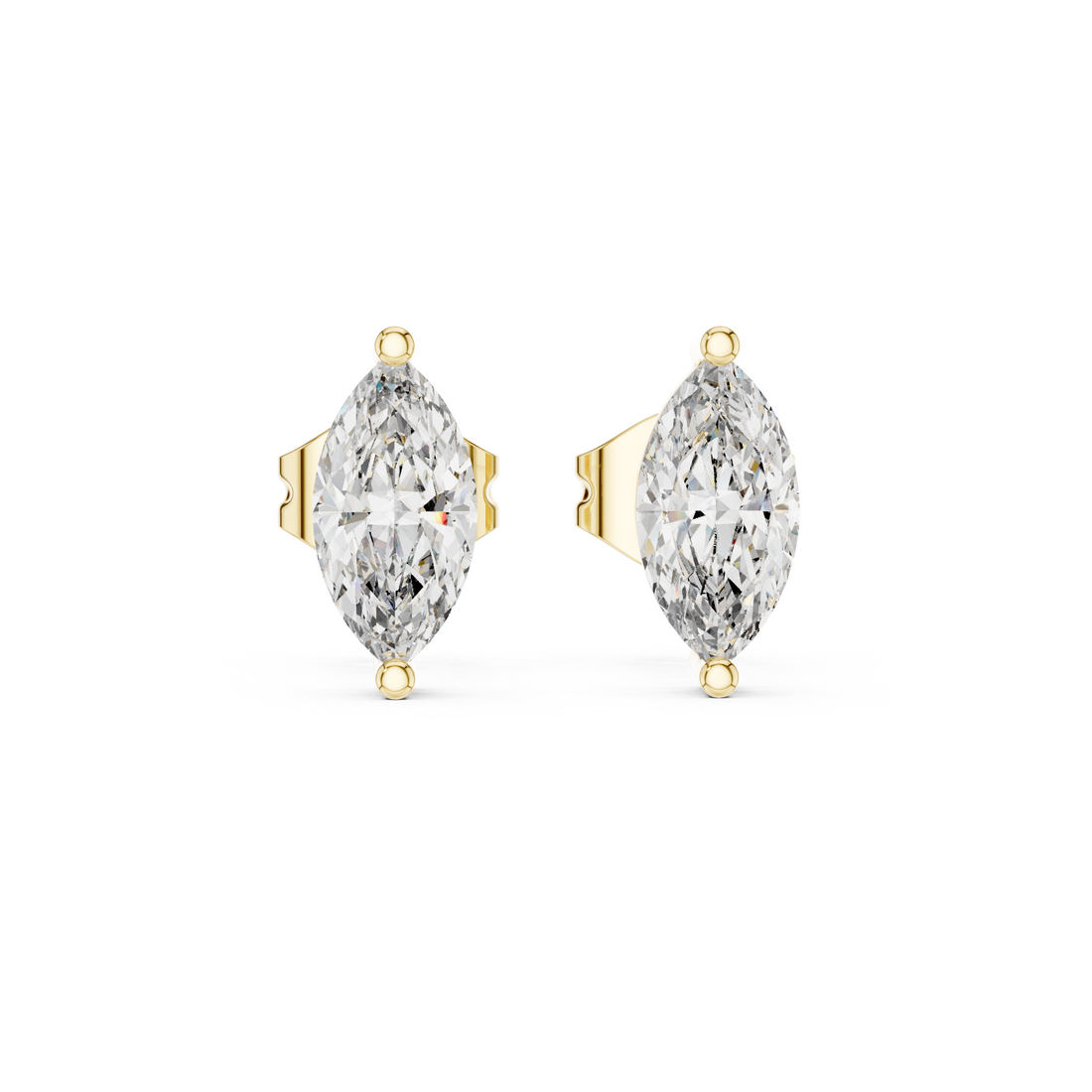 Marquise Diamond Daily Wear Stud Earrings For Women's