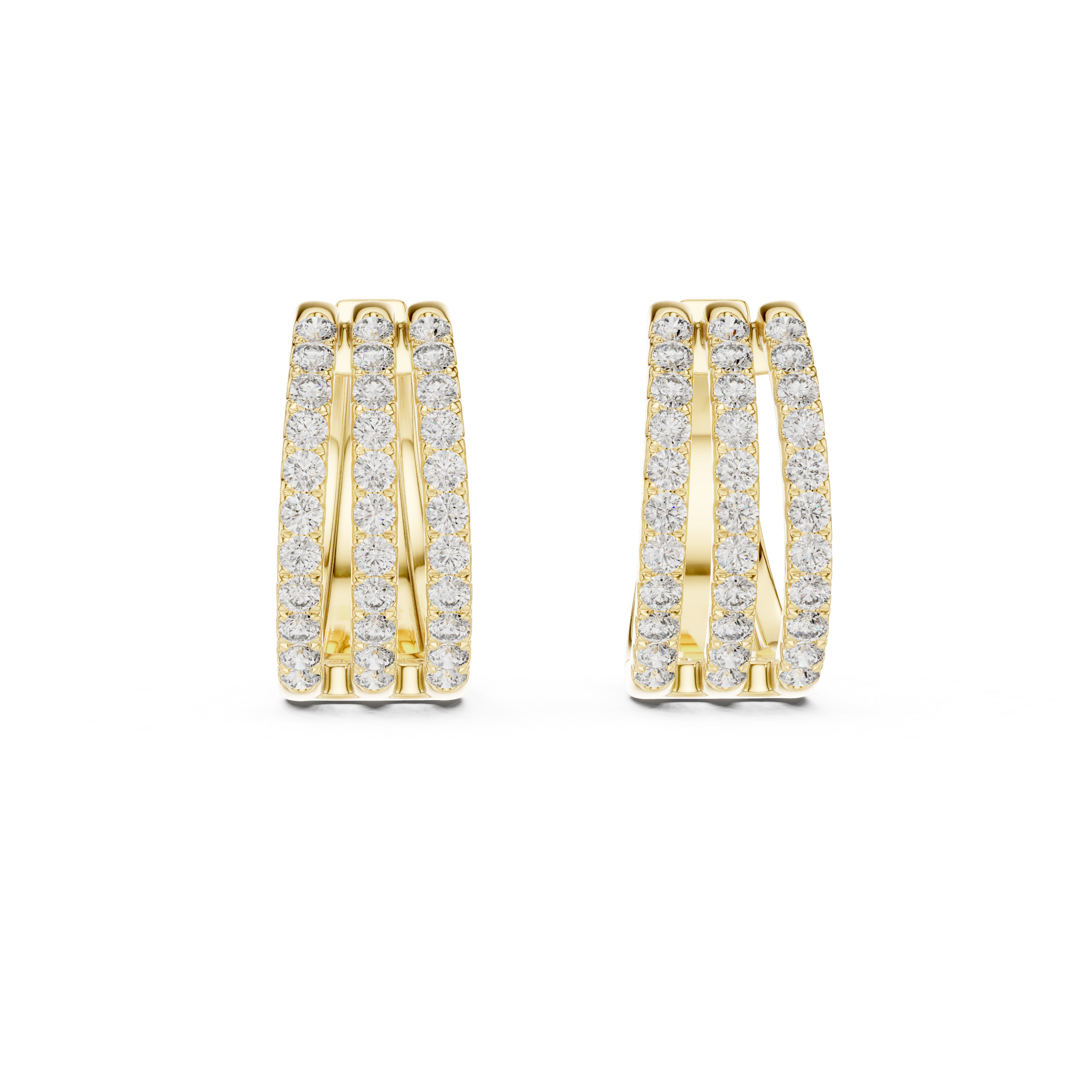 Premium Round Diamond Hoop Earrings in White Gold – Sophisticated Everyday Fine Jewelry Essential (Copy)