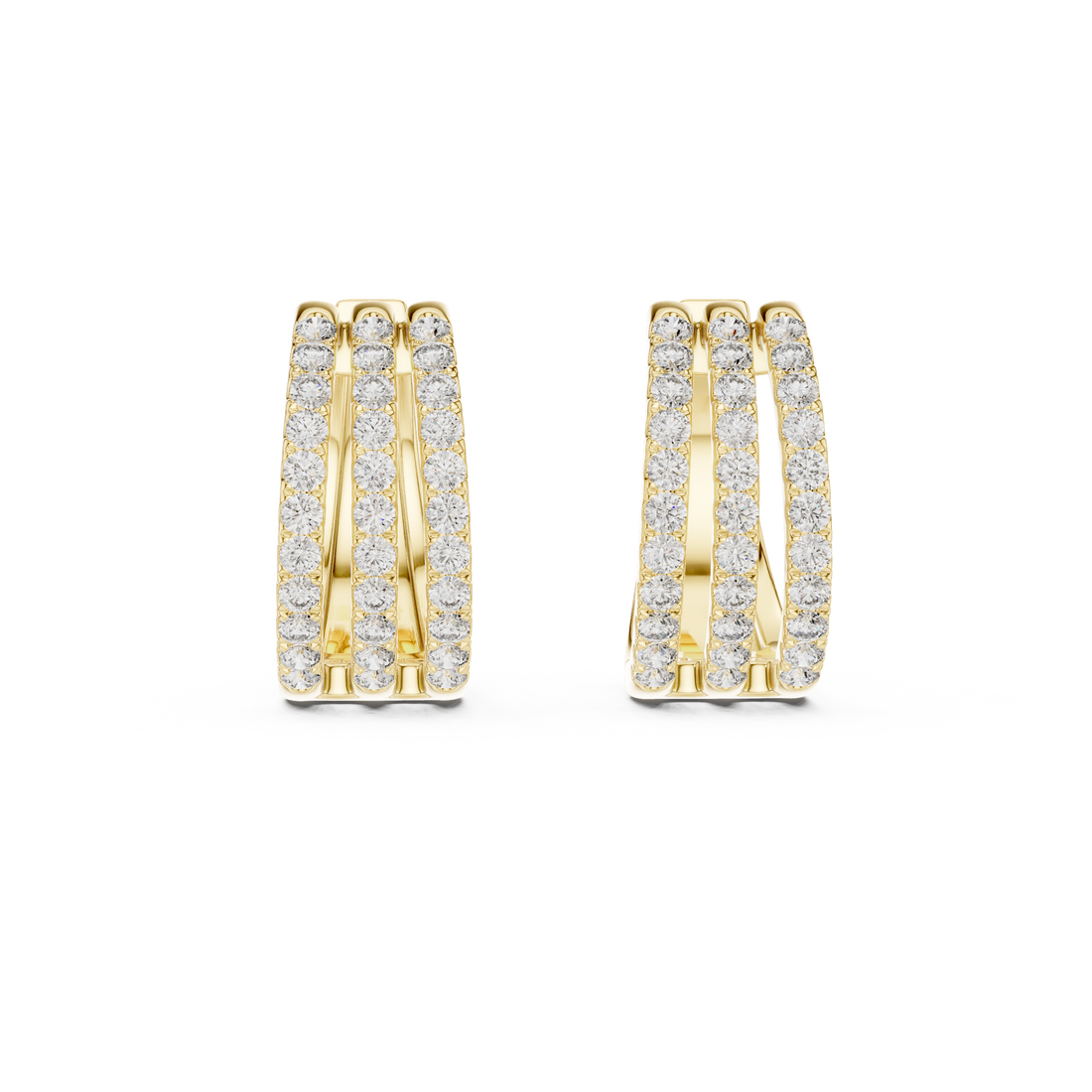 Premium Round Diamond Hoop Earrings in White Gold – Sophisticated Everyday Fine Jewelry Essential (Copy)