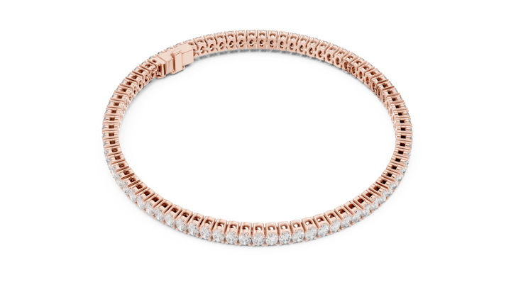 Designer Oval Diamond Tennis Bracelet in White Gold | Full Eternity Style | Luxury Gift for Her