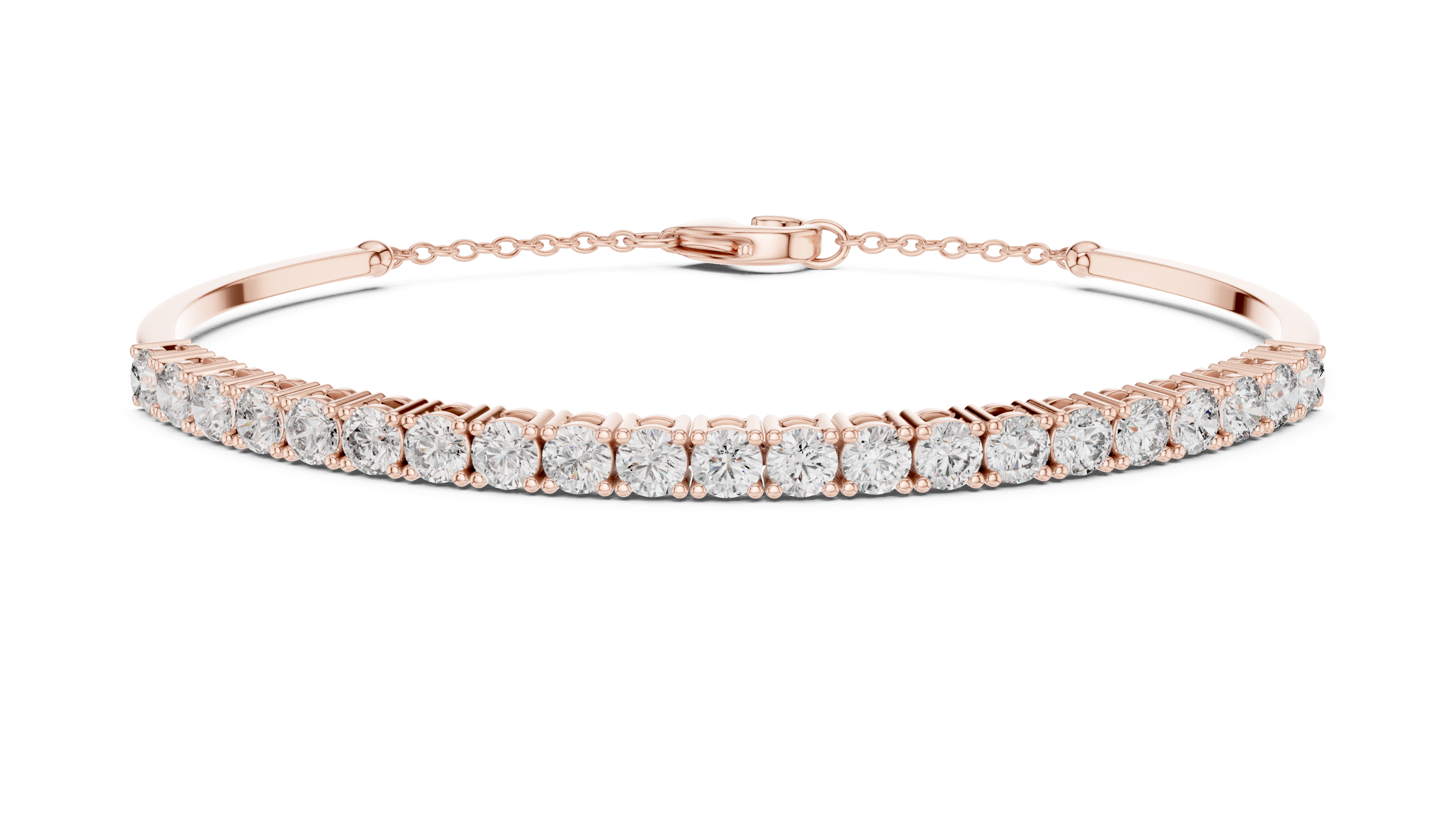 Beautiful Diamond Accent Bangle | Contemporary Wave Design | White Gold Plated Bracelet Gift for Her (Copy)