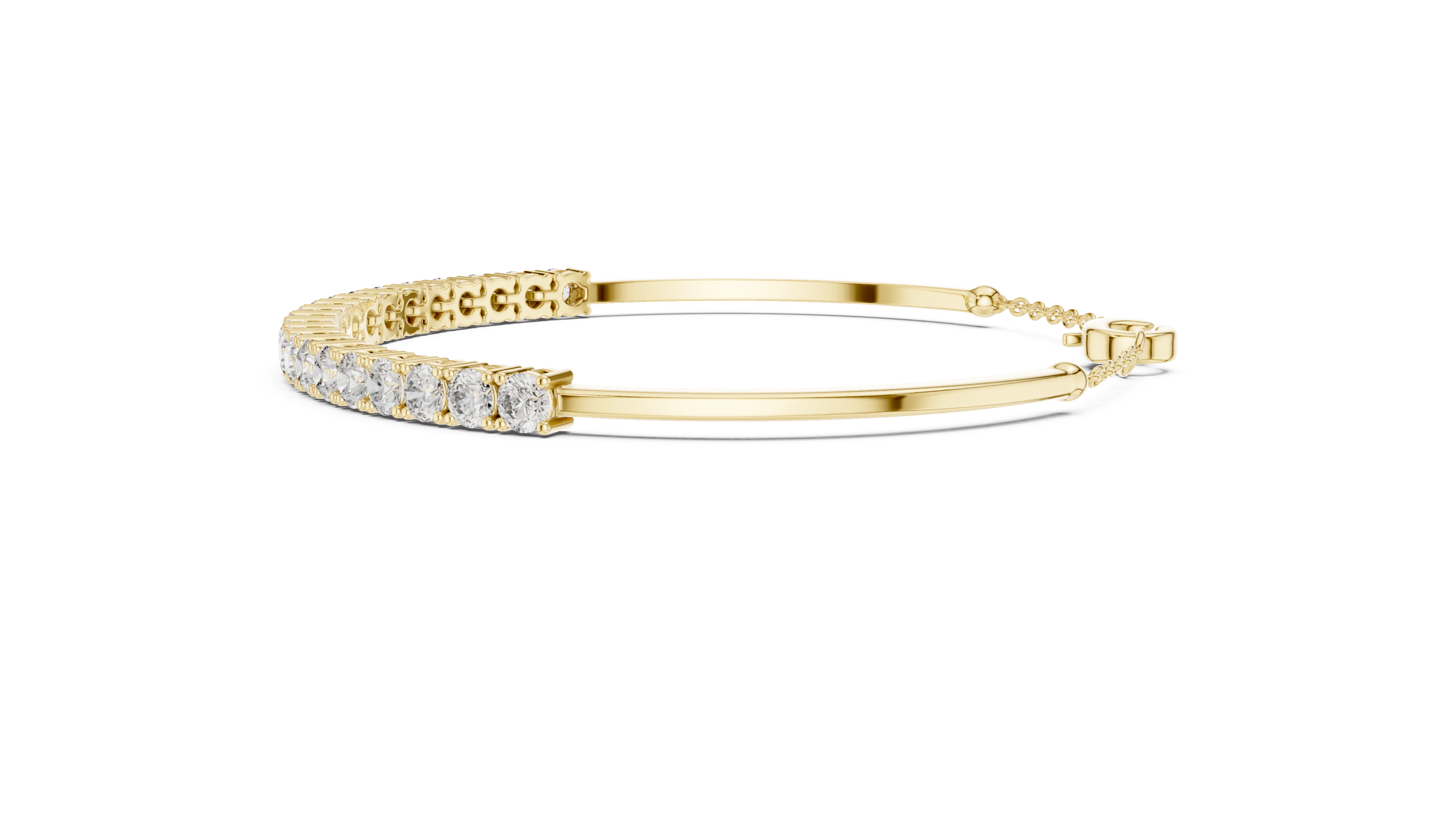 Beautiful Diamond Accent Bangle | Contemporary Wave Design | White Gold Plated Bracelet Gift for Her (Copy)