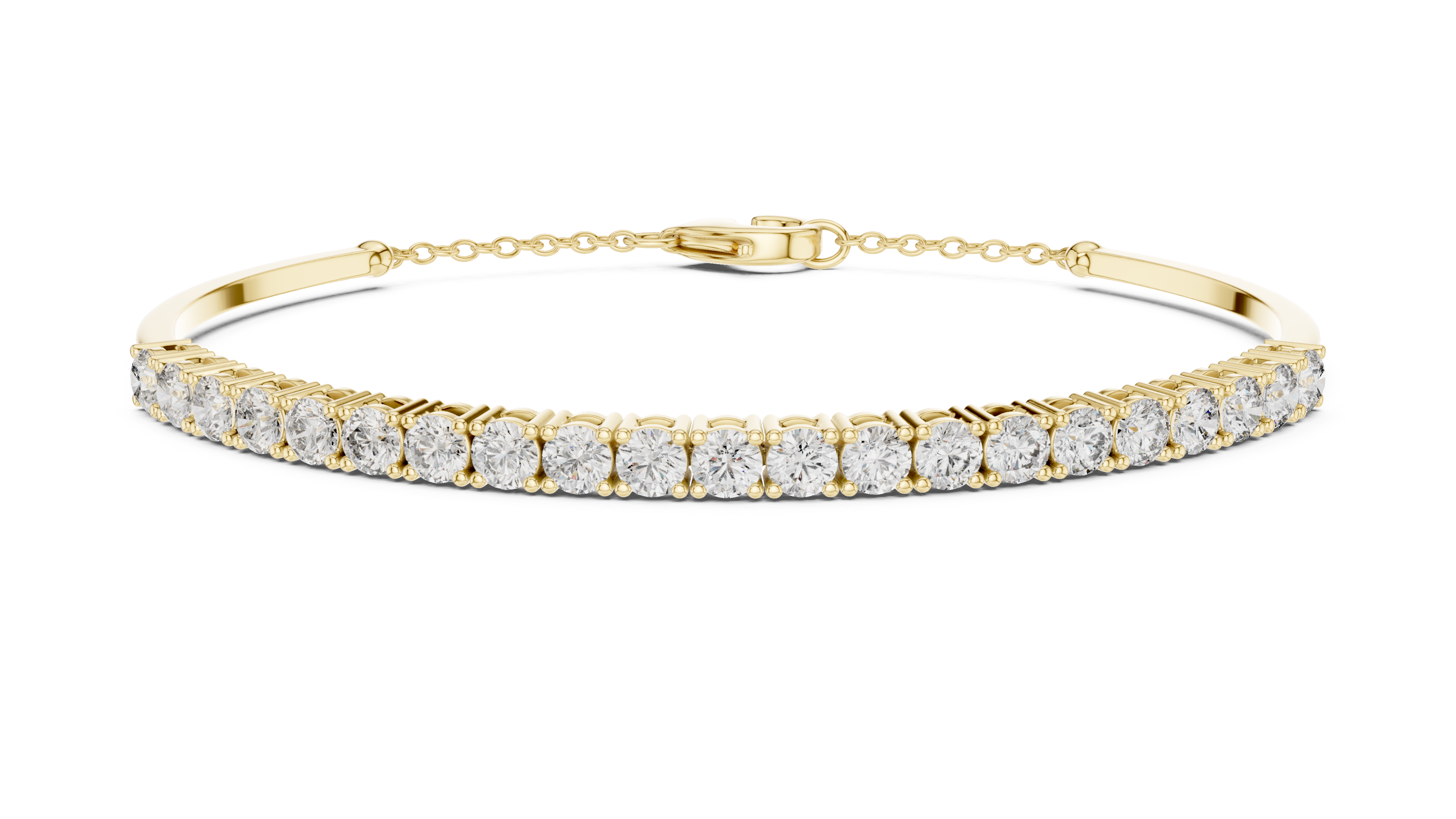 Beautiful Diamond Accent Bangle | Contemporary Wave Design | White Gold Plated Bracelet Gift for Her (Copy)
