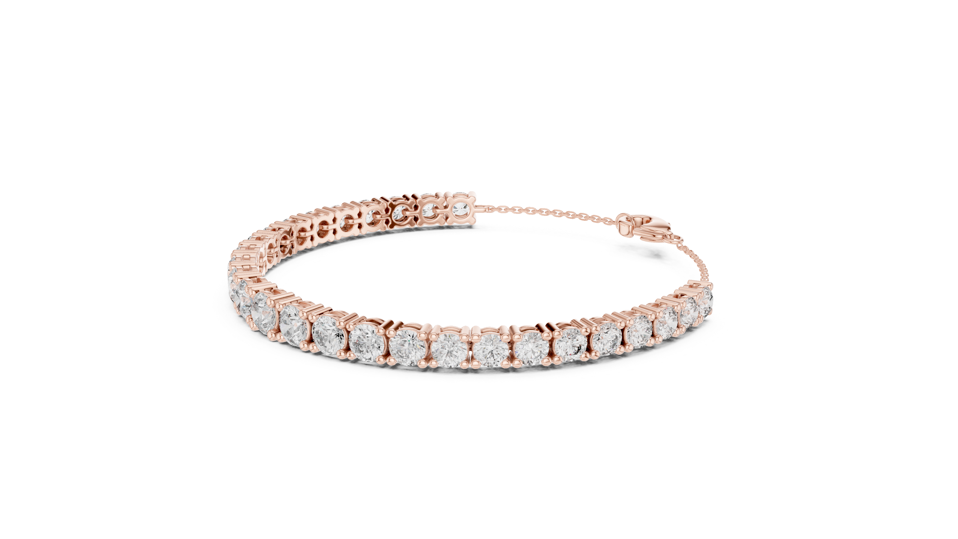 Sophisticated Diamond Tennis Bracelet | Round Cut Stones with Secure Lock | Perfect Luxury Gift Jewelry