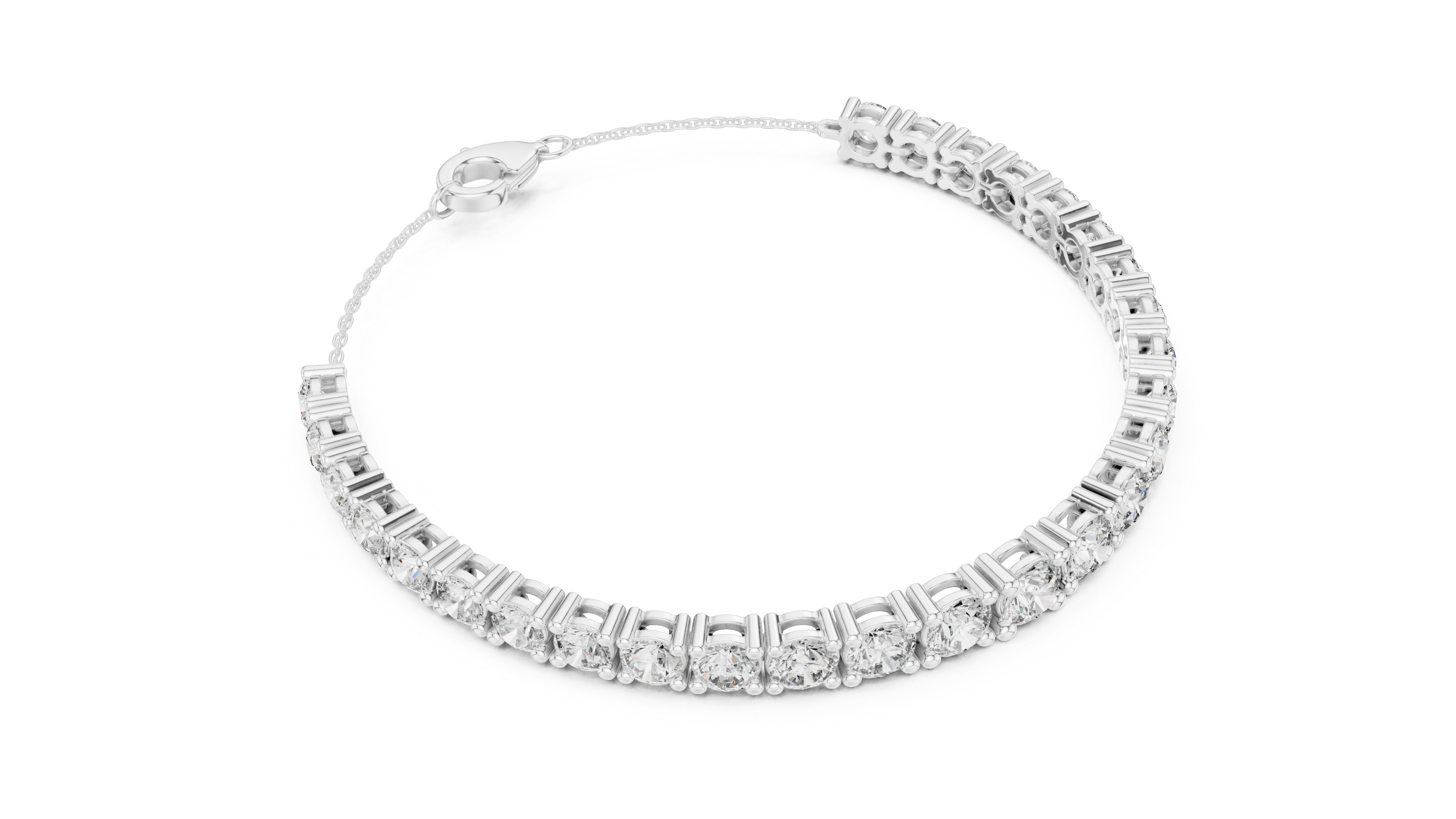Sophisticated Diamond Tennis Bracelet | Round Cut Stones with Secure Lock | Perfect Luxury Gift Jewelry