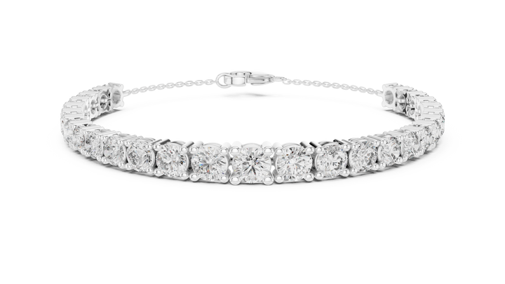 Sophisticated Diamond Tennis Bracelet | Round Cut Stones with Secure Lock | Perfect Luxury Gift Jewelry