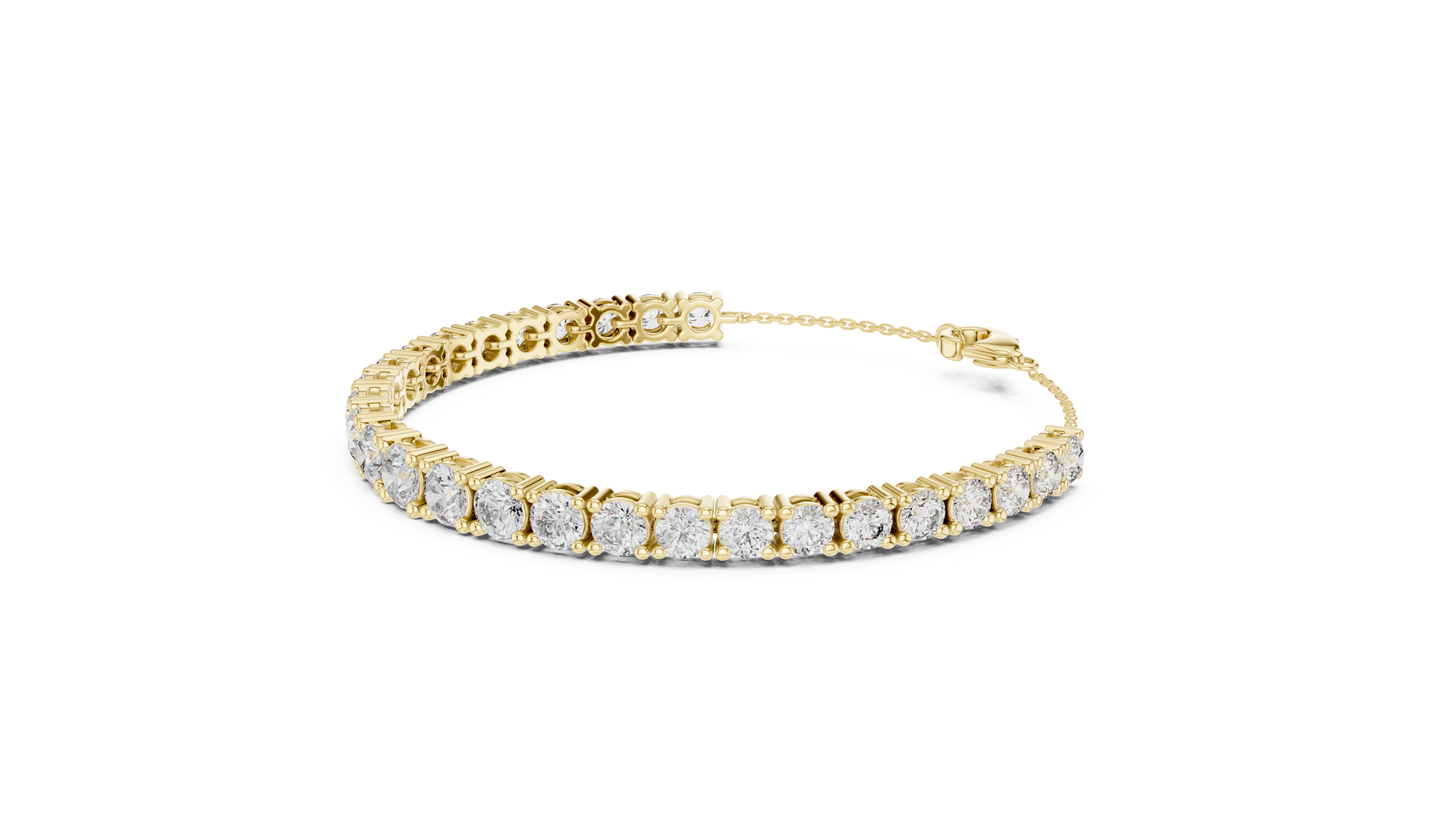 Sophisticated Diamond Tennis Bracelet | Round Cut Stones with Secure Lock | Perfect Luxury Gift Jewelry