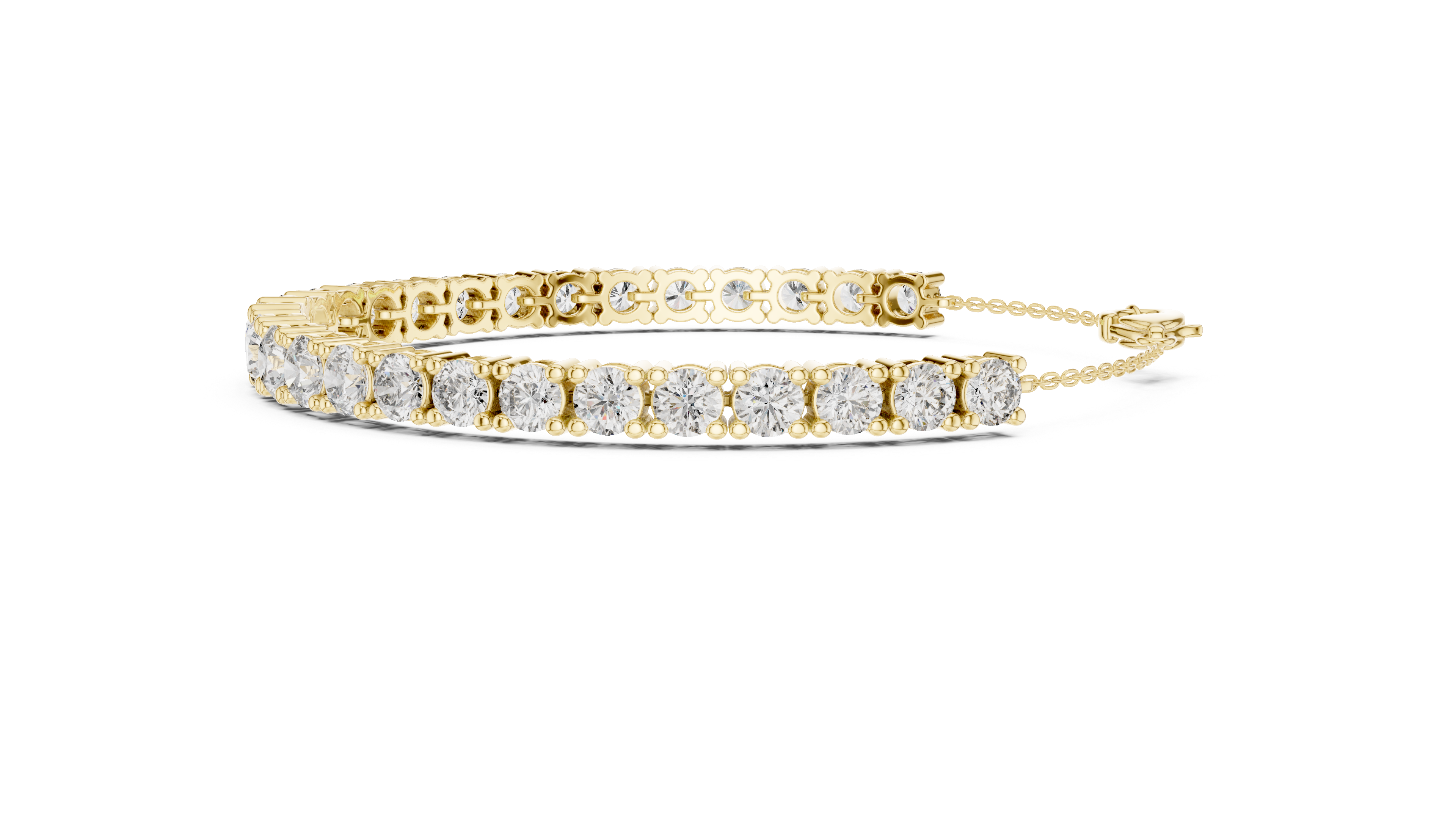 Sophisticated Diamond Tennis Bracelet | Round Cut Stones with Secure Lock | Perfect Luxury Gift Jewelry
